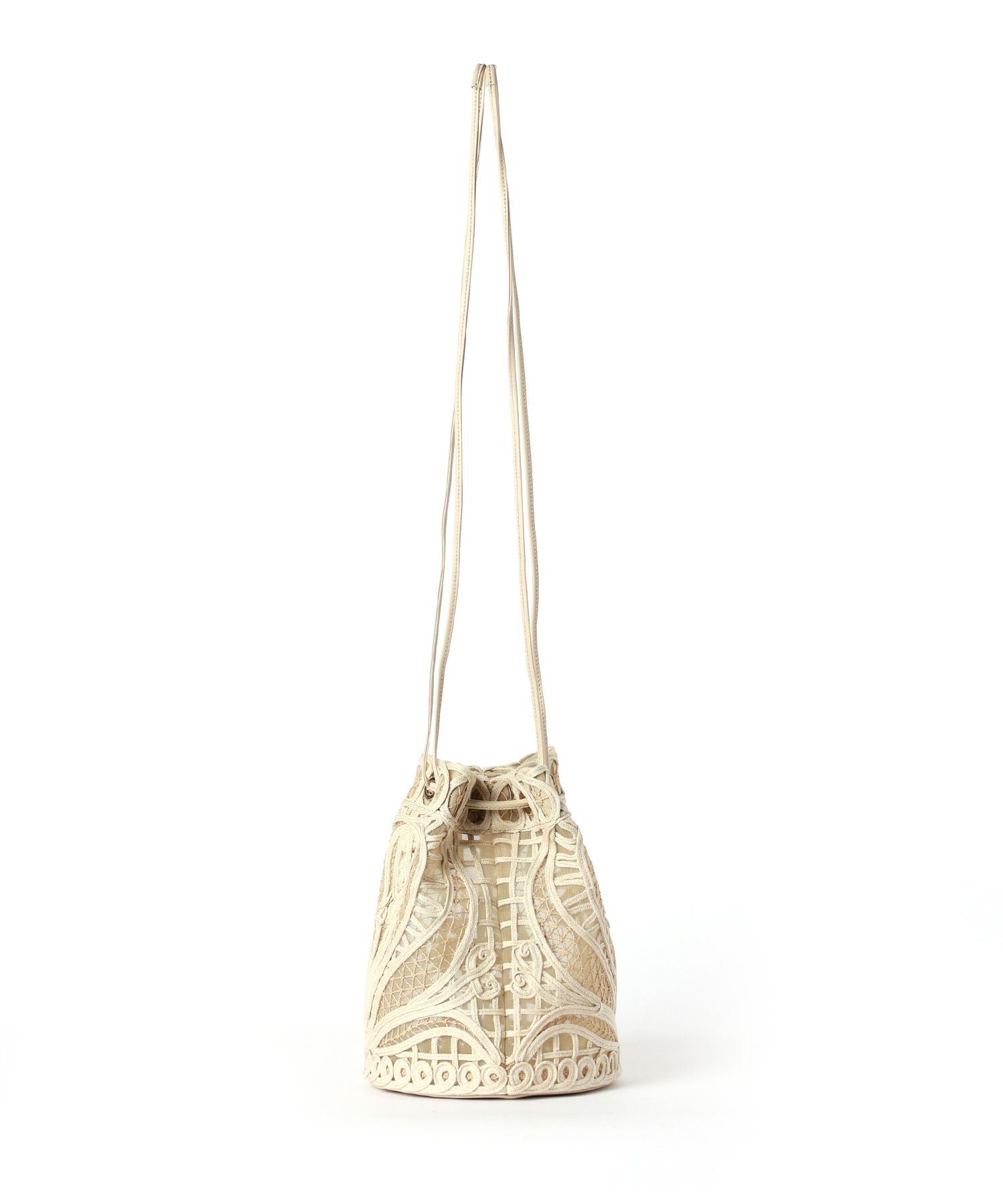 Cord Embroidery Bucket Bag Mame 数時間使用のみ Mame Kurogouchi(マメ クロゴウチ)】 Cording Embroidery Bucket Bag