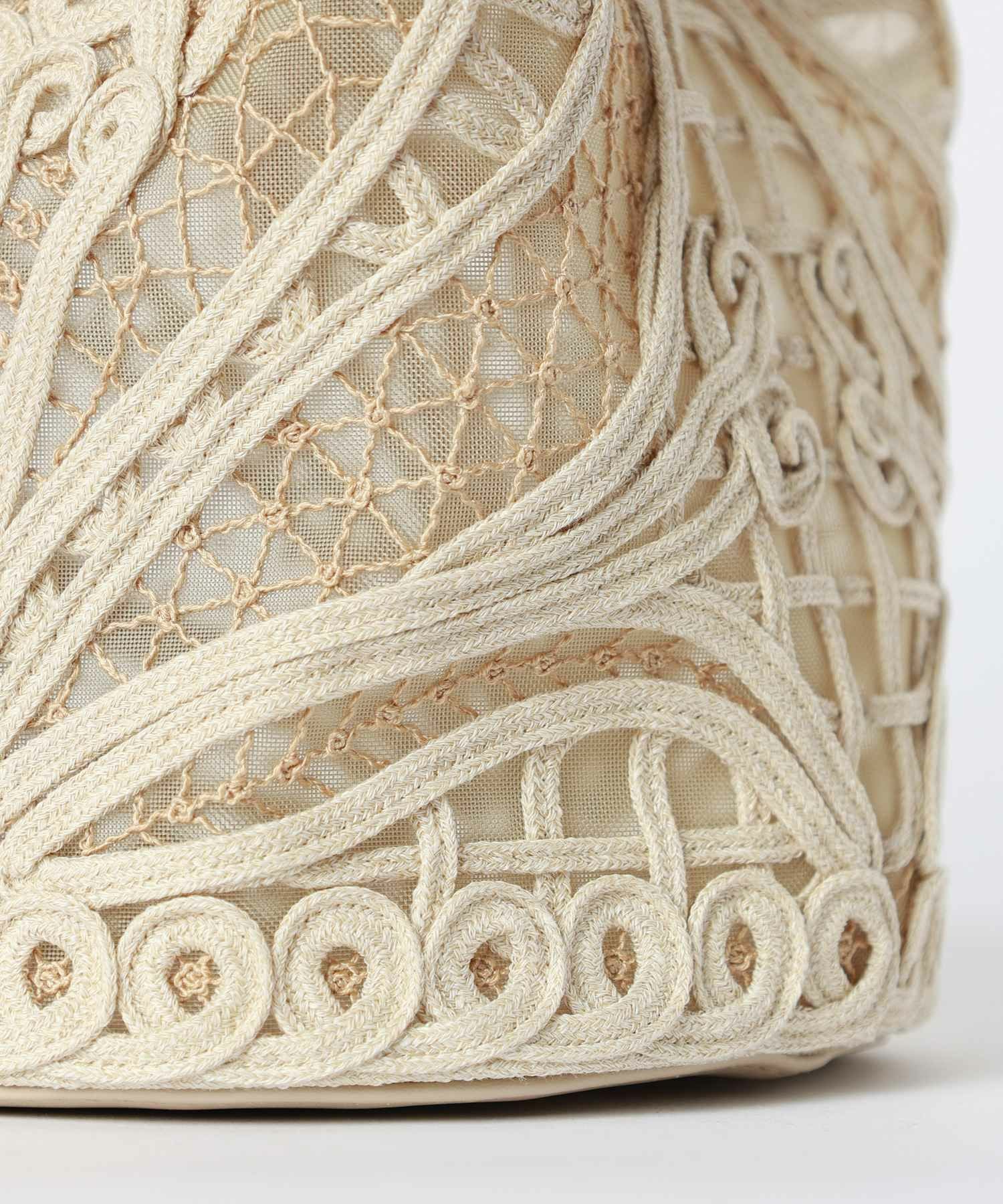 グリーン【新品】Cord Embroidery Bucket Bag Mame 25AW】Mame Kurogouchi マメ クロゴウチ / Cording Embroidery Bucket