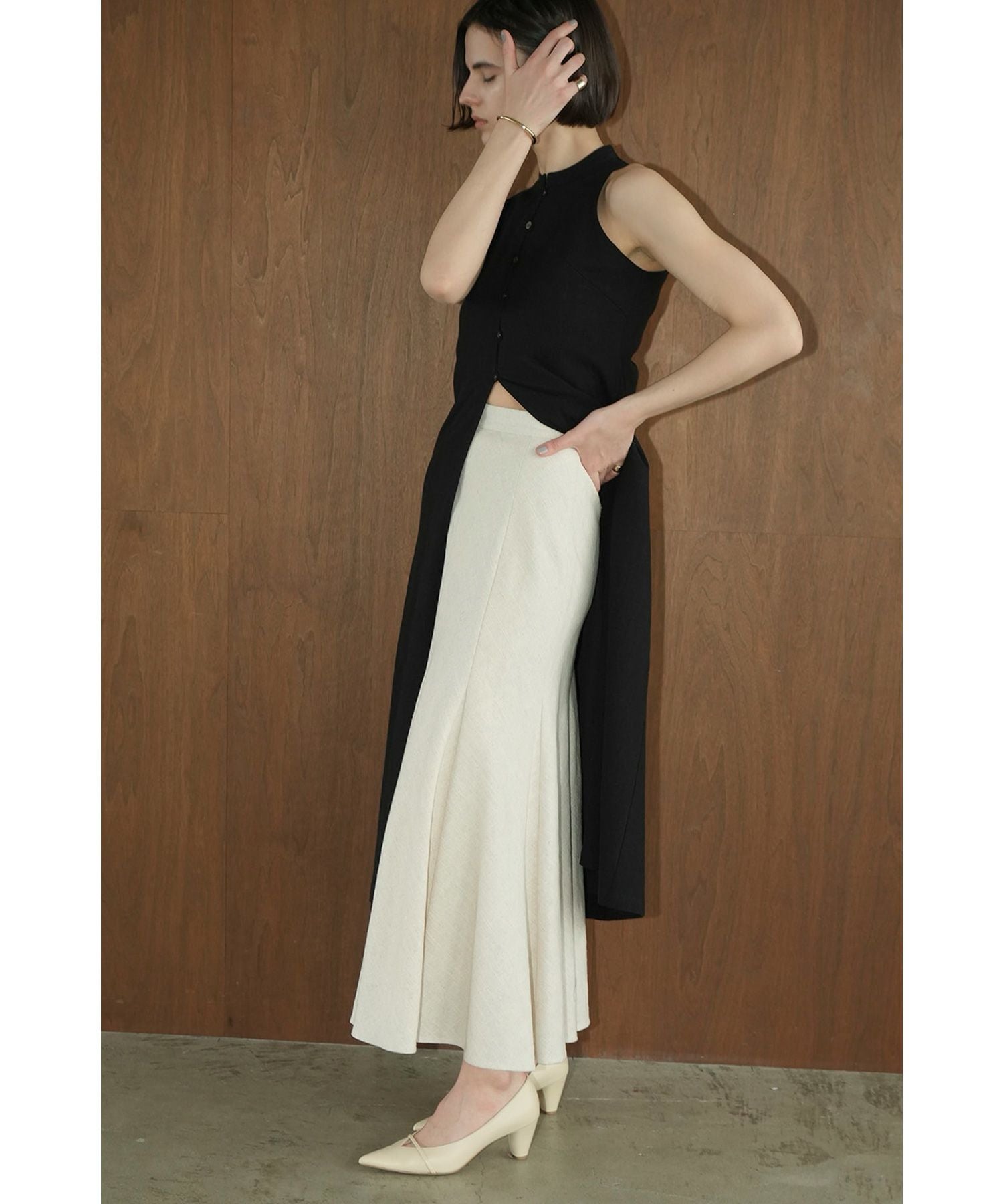 か*ゃ様 クラネ　新品正規品ラインマキシマーメイドスカート CLANE(クラネ)】 LINEN MAXI MERMAID SKIRT｜PARIGOT ONLINE（パリゴ