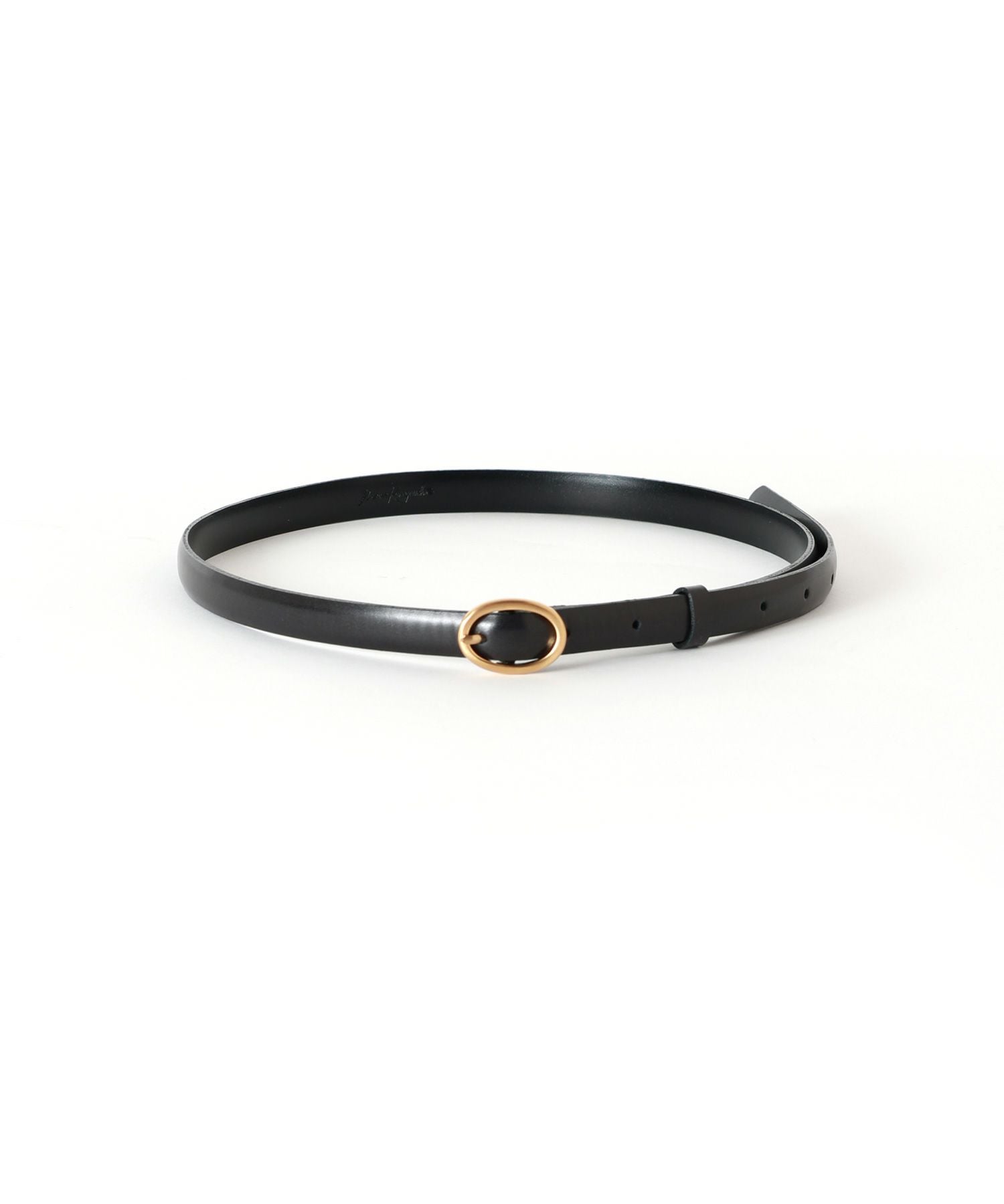 Mame Kurogouchi(マメ クロゴウチ)】 Cow Hide Leather Narrow Belt