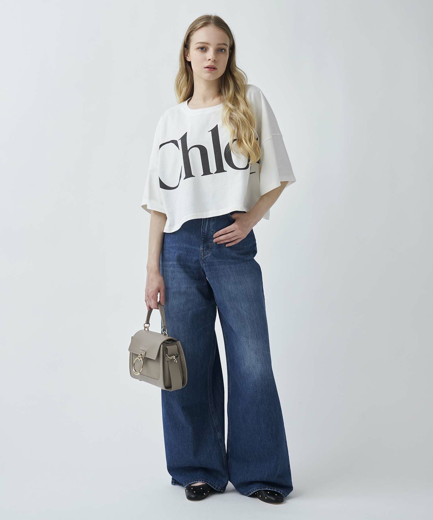 Chloe(クロエ)】 デニム製ワイドレッグジーンズ｜PARIGOT ONLINE