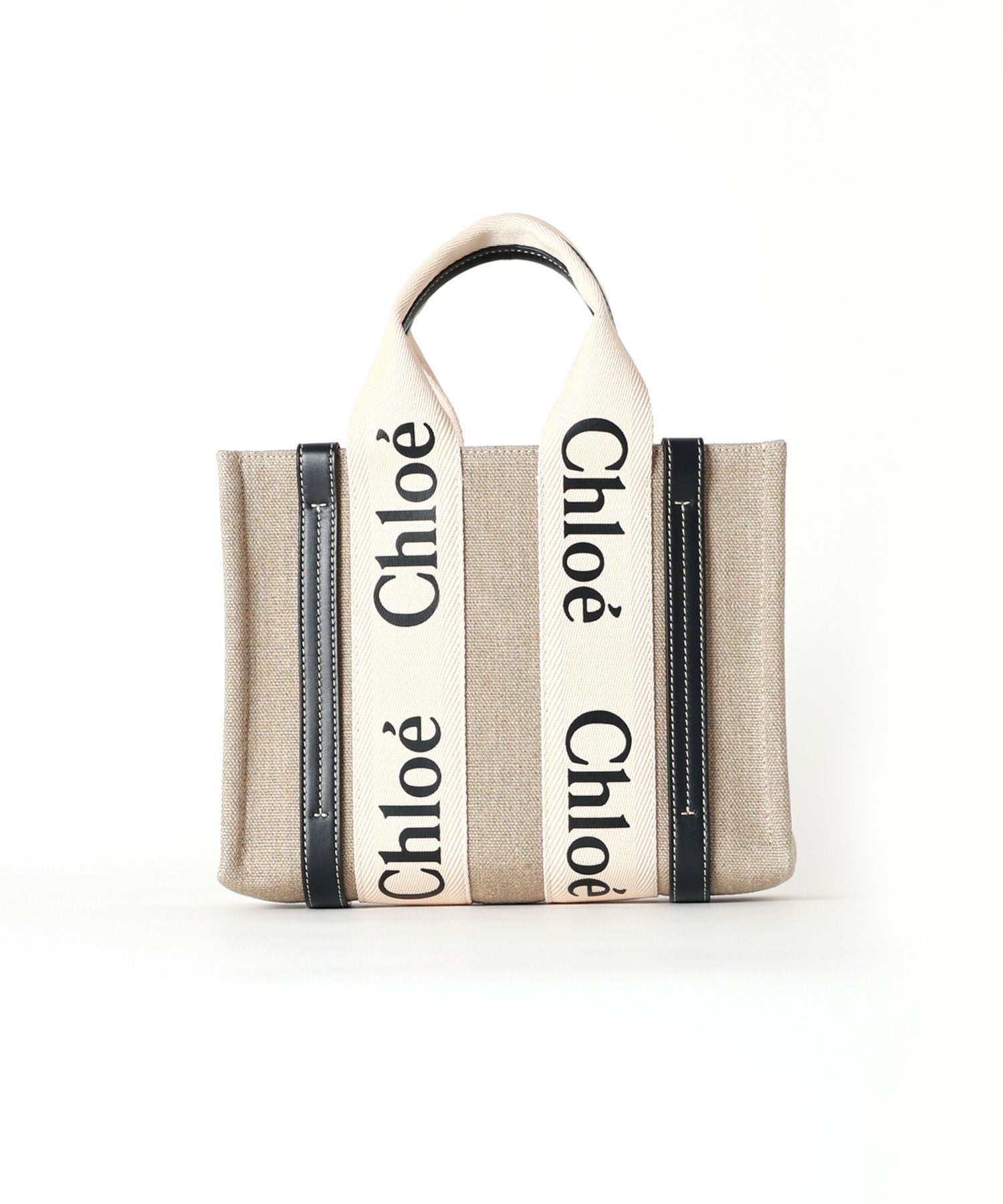 Chloe(クロエ)】 リネン製WOODYスモールトートバッグ｜PARIGOT ONLINE