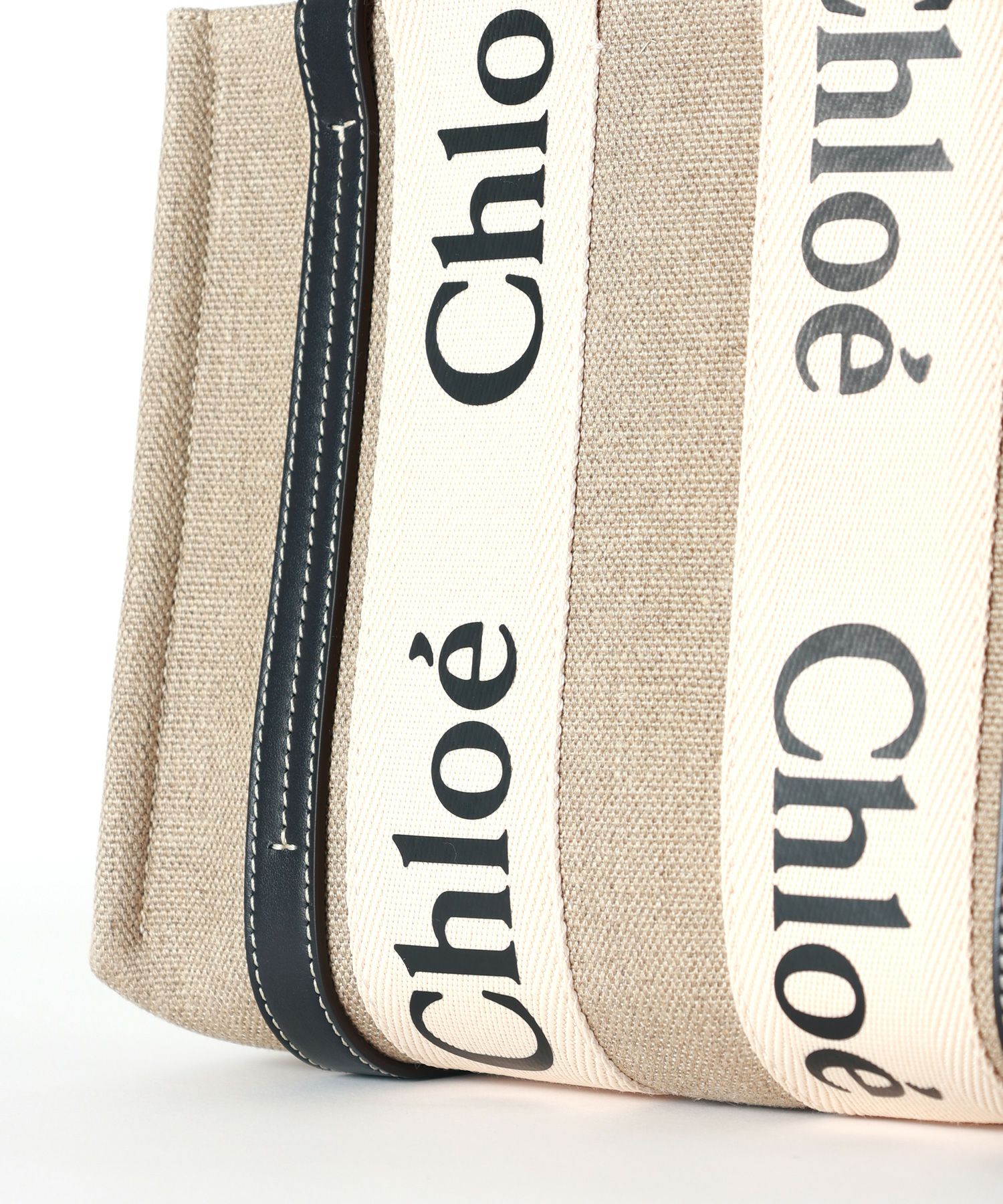 Chloe(クロエ)】 リネン製WOODYスモールトートバッグ｜PARIGOT ONLINE