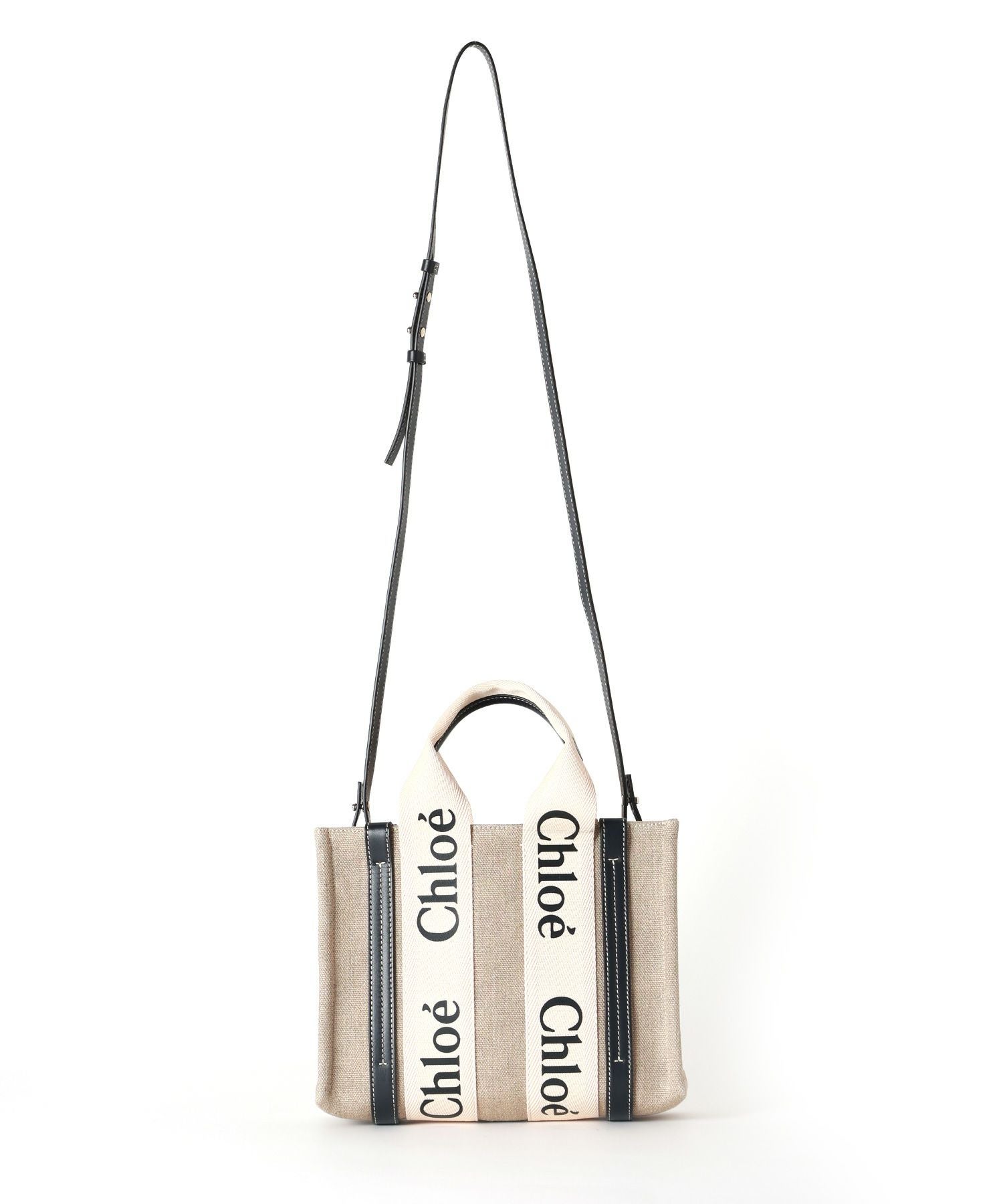 Chloe(クロエ)】 リネン製WOODYスモールトートバッグ｜PARIGOT ONLINE