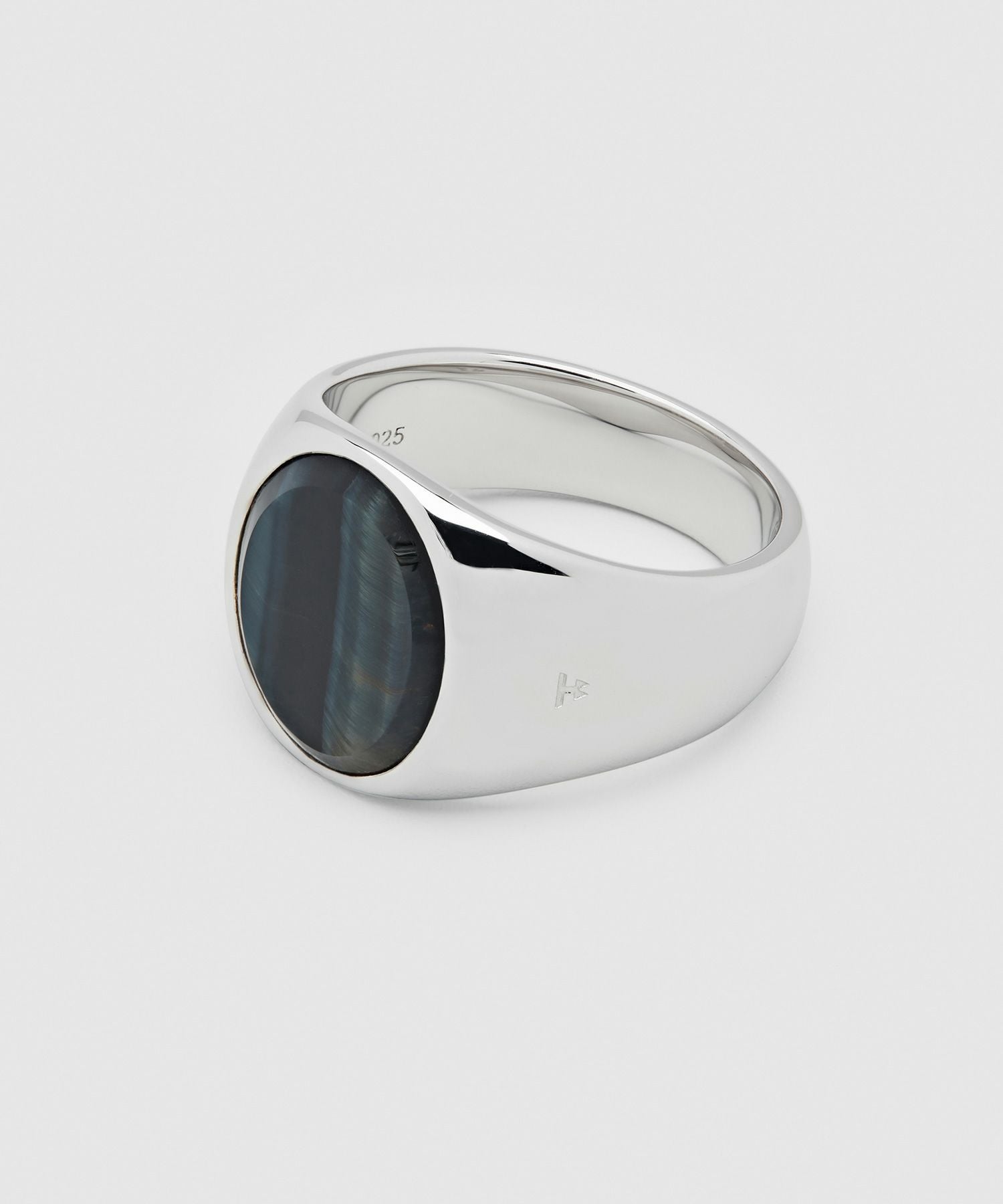 TOM WOOD(トムウッド)】 Oval Blue Hawk Eye リング(Men's size