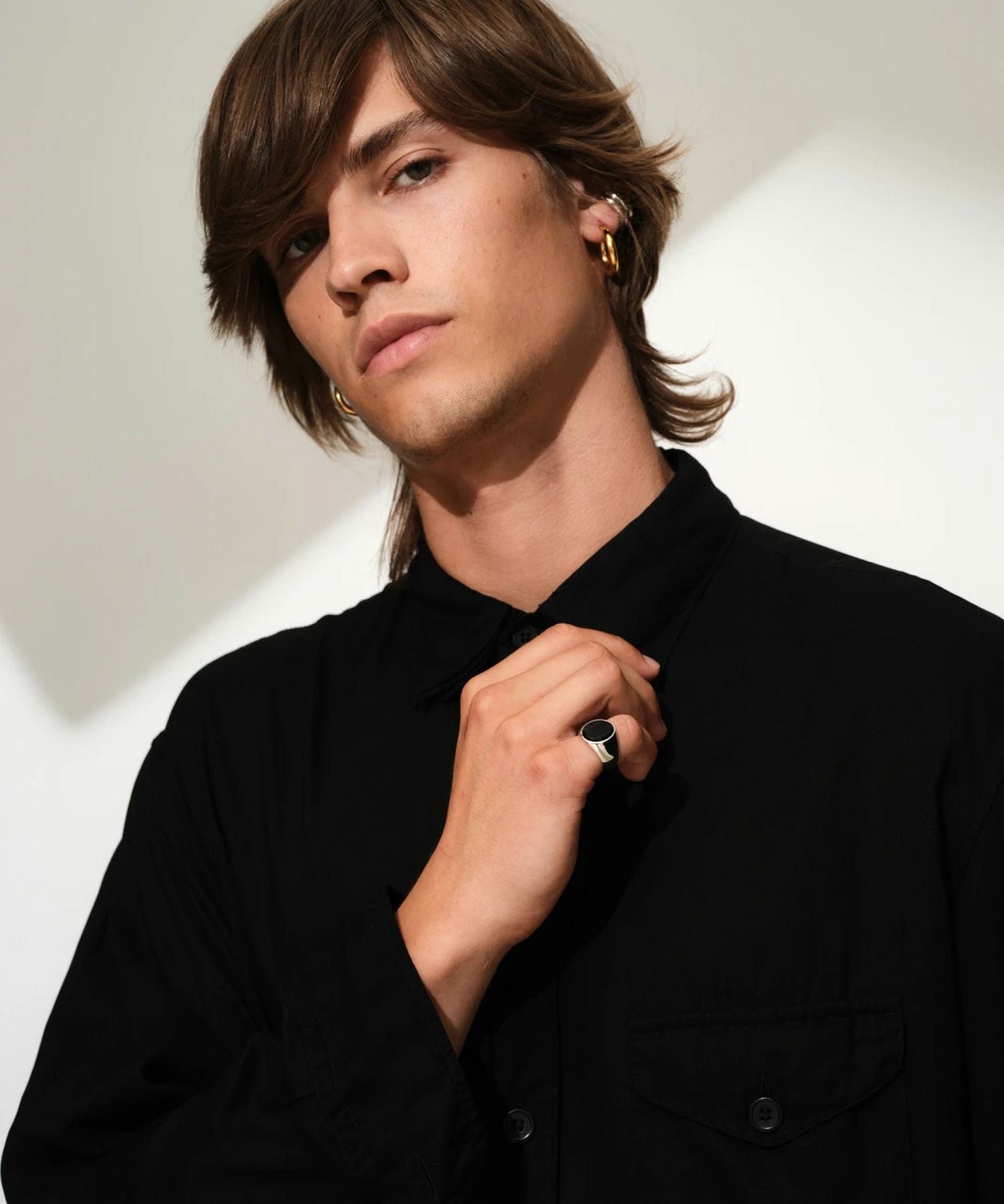 TOM WOOD(トムウッド)】 Oval Blue Hawk Eye リング(Men's size