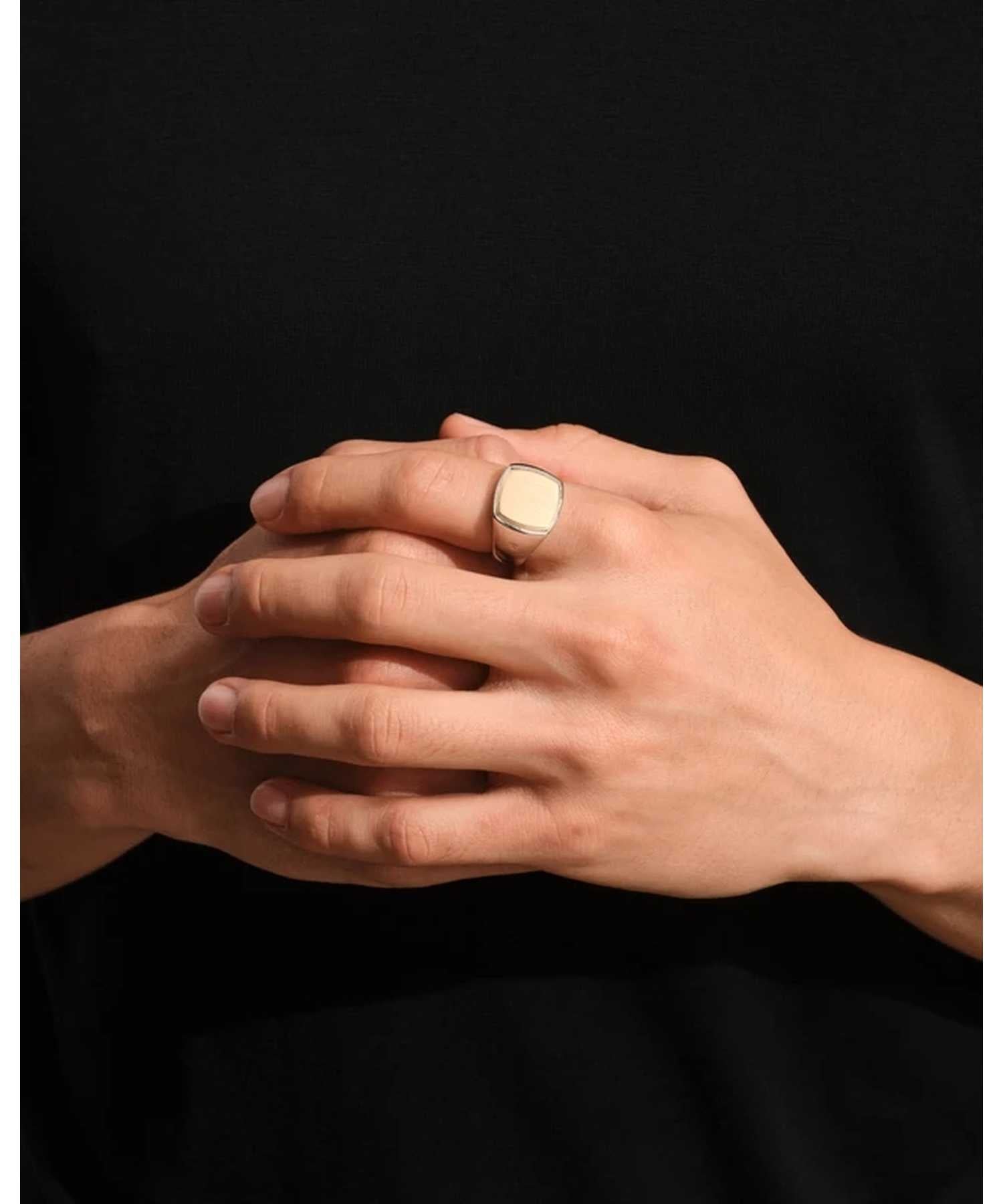 TOM WOOD(トムウッド)】 Cushion Gold Top リング(Men's size