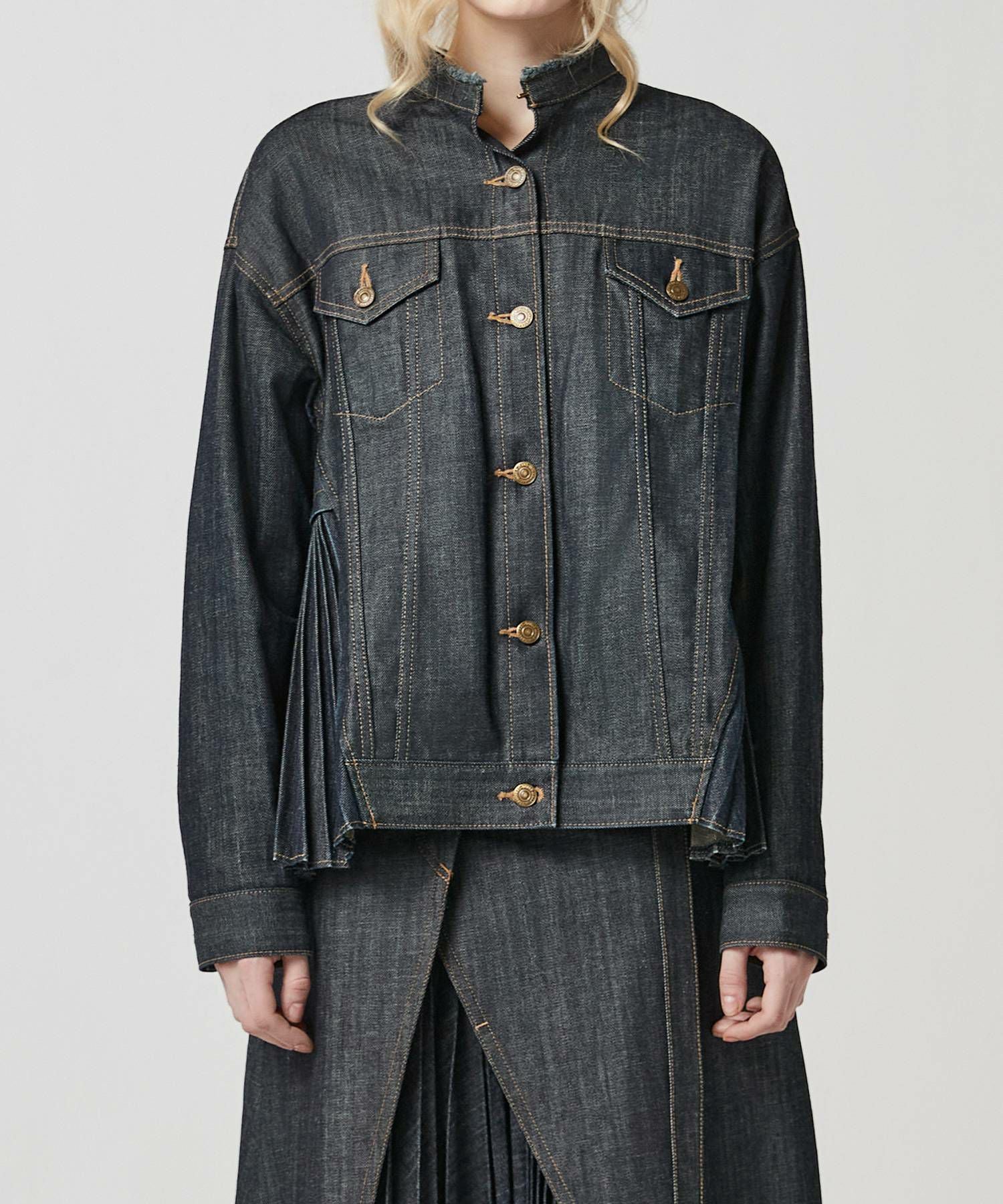 JAPAN DENIM(ジャパンデニム)】EZUMI _SIDE PLEATS DENIM JACKET