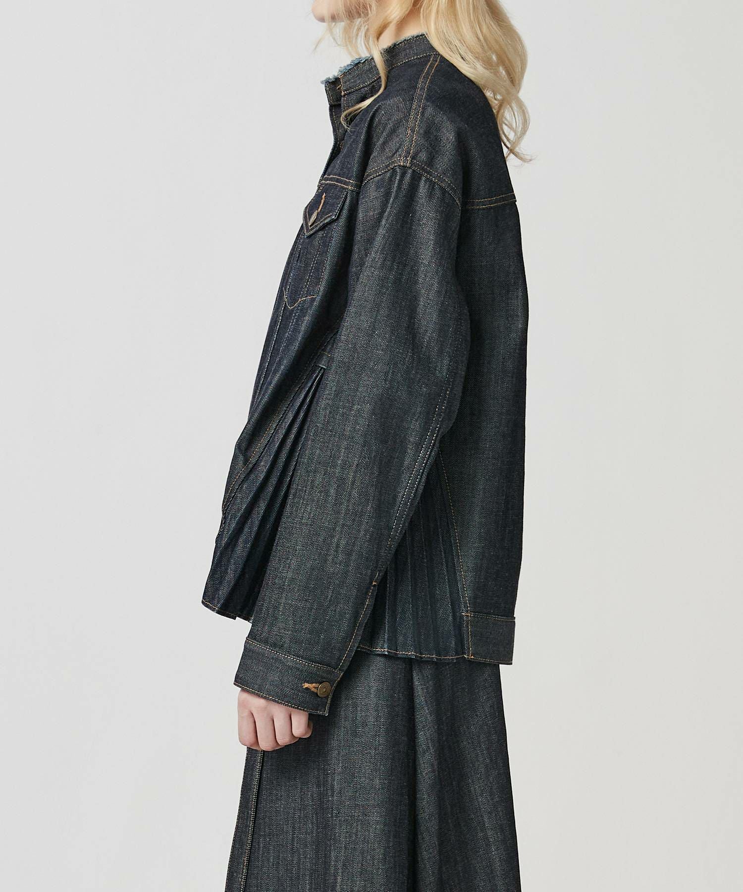 JAPAN DENIM(ジャパンデニム)】EZUMI _SIDE PLEATS DENIM JACKET