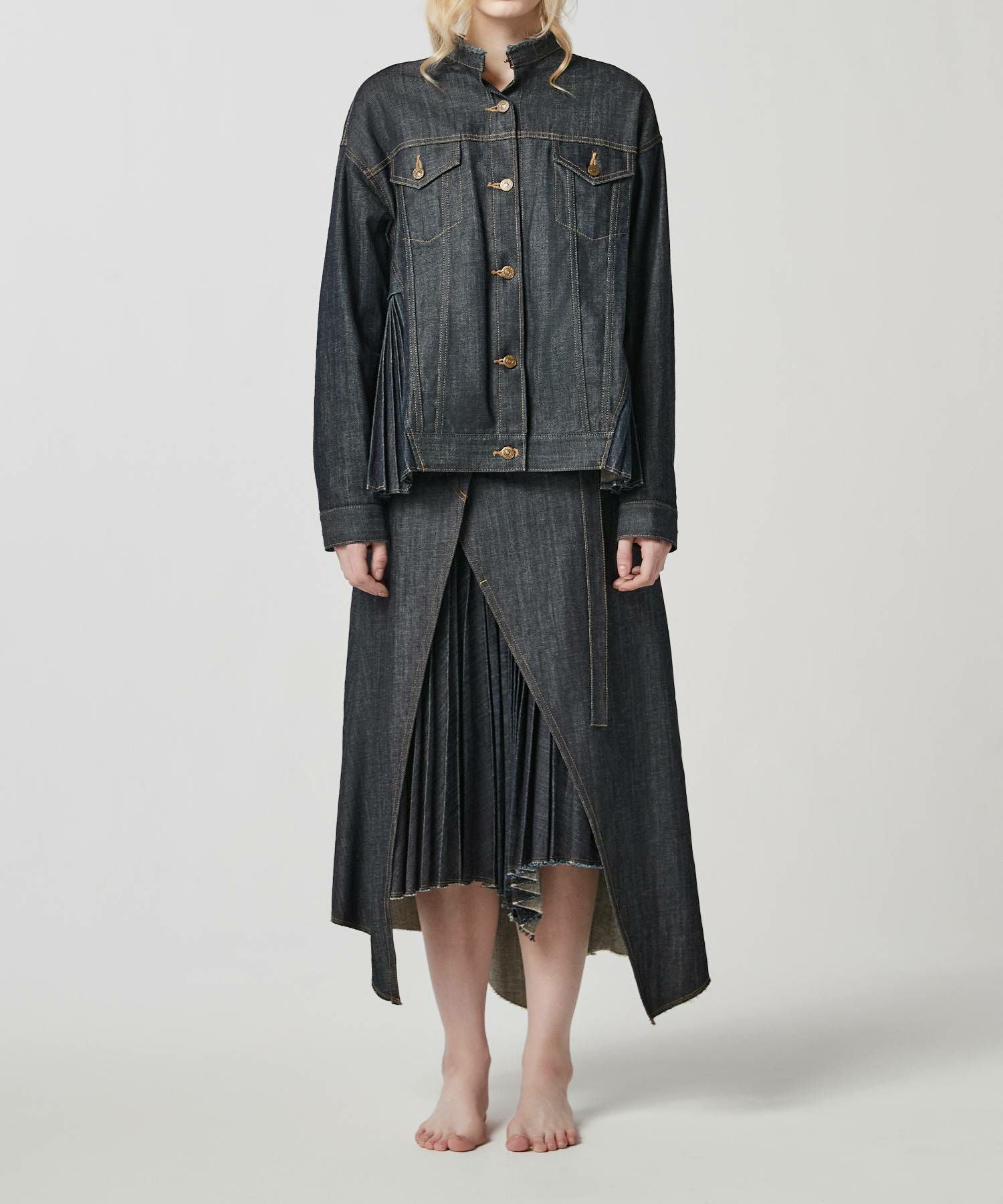 JAPAN DENIM(ジャパンデニム)】EZUMI _SIDE PLEATS DENIM JACKET