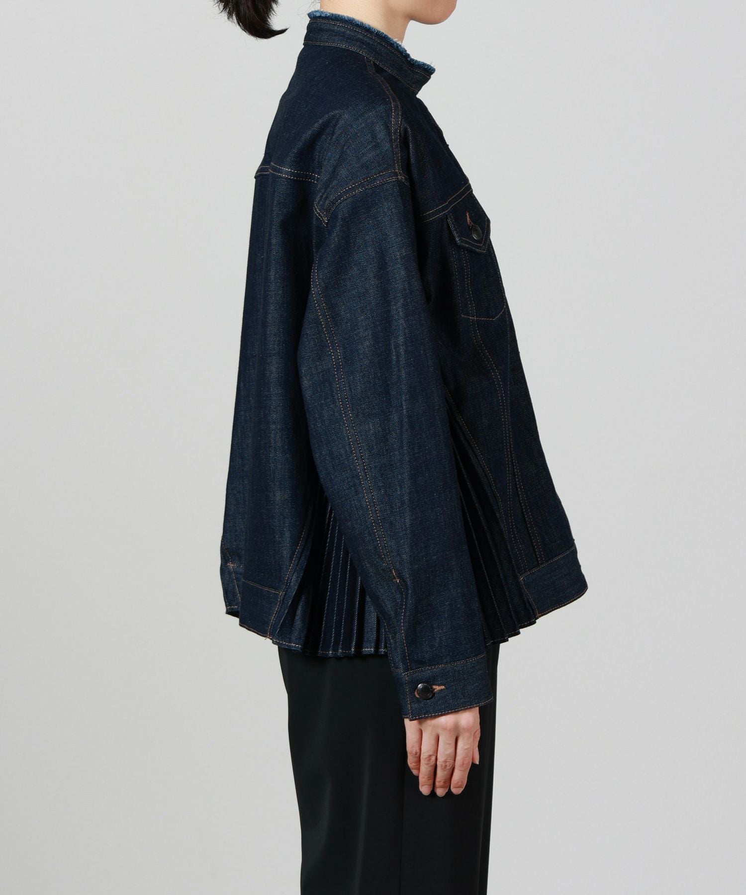 JAPAN DENIM(ジャパンデニム)】EZUMI _SIDE PLEATS DENIM JACKET
