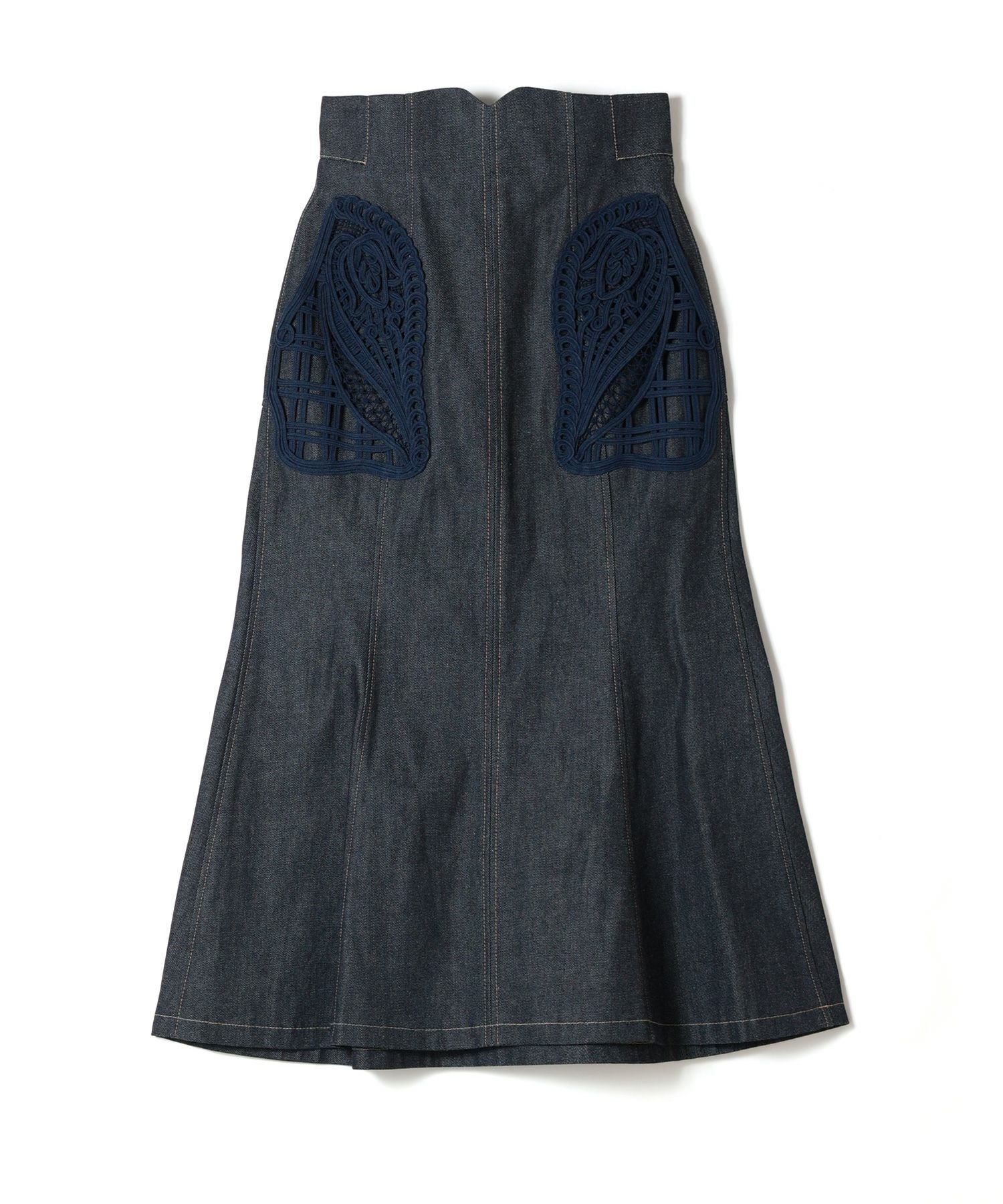 Mame Kurogouchi(マメ クロゴウチ)】 Cord Embroidery Detail Denim