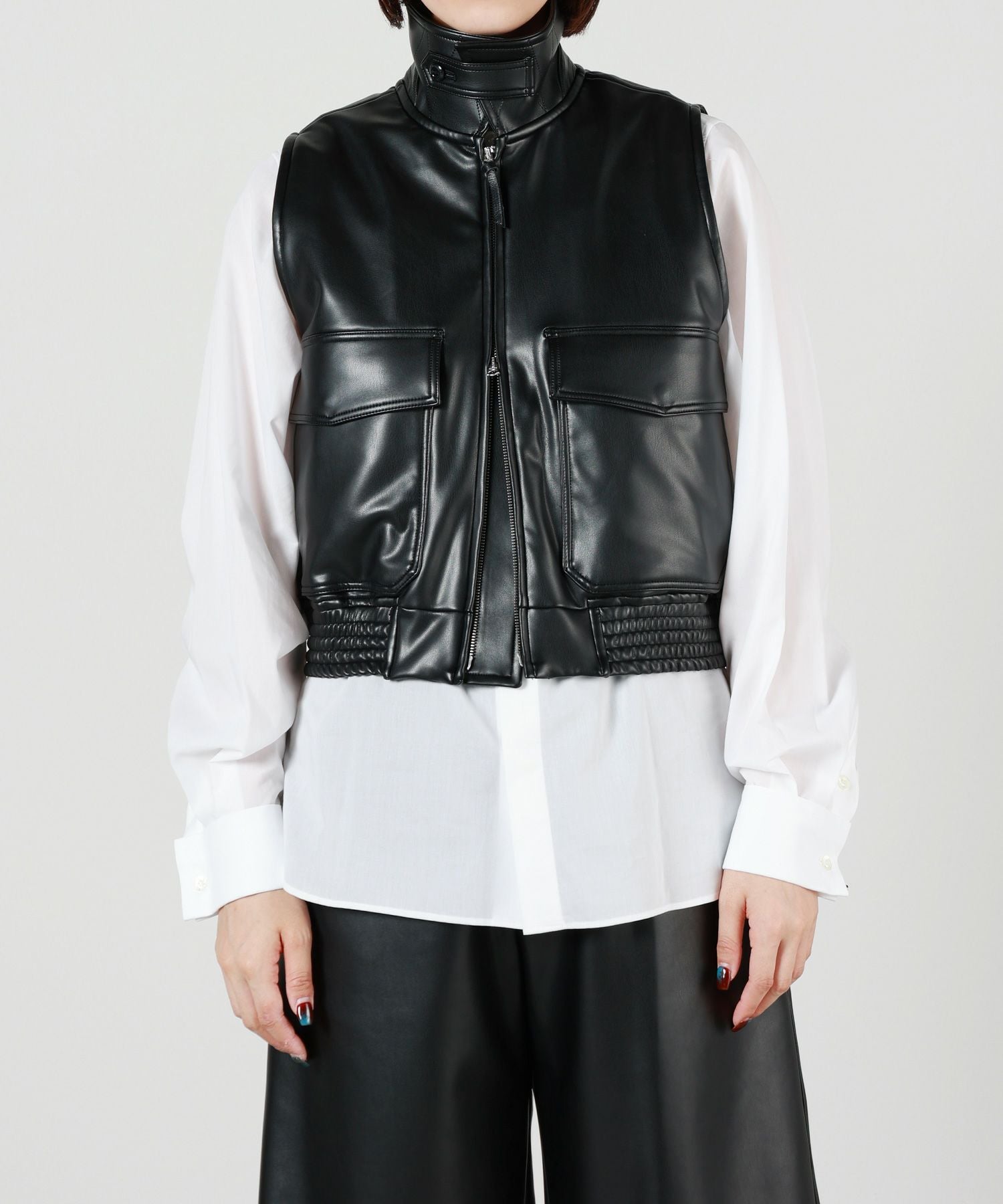 HYKE(ハイク)】ECO-LEATHER VEST｜PARIGOT ONLINE（パリゴオンライン）