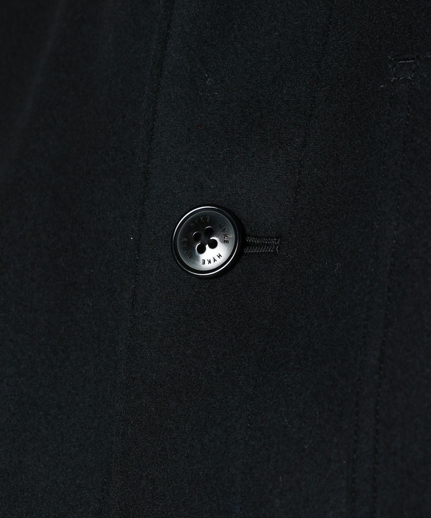 ジャケット・アウター HYKE HOODED WORK COAT Black SIZE5 HYKE(ハイク)】 MELTON HOODED WORK COAT｜PARIGOT ONLINE（パリゴ