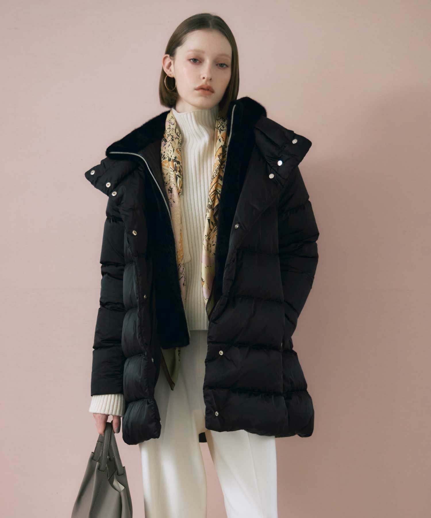 新着SALE☆22-23秋冬HERNO☆ベルト付PI0485Dチョコブラウン38〜 【公式 