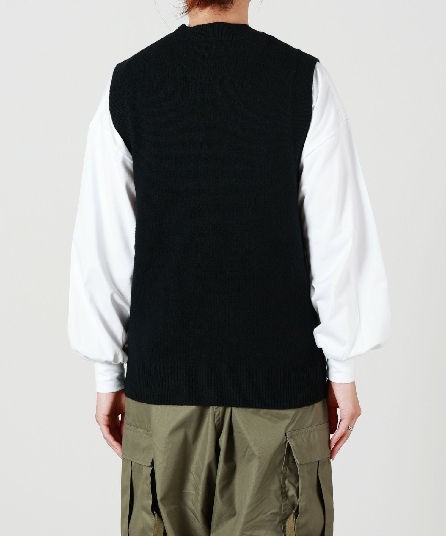 ハイク HYKE 24AW ニットベスト プルオーバー ウール 1 ピンク HYKE（ハイク）ベスト ピンク サイズ:1(S位) レディース/2200678825099