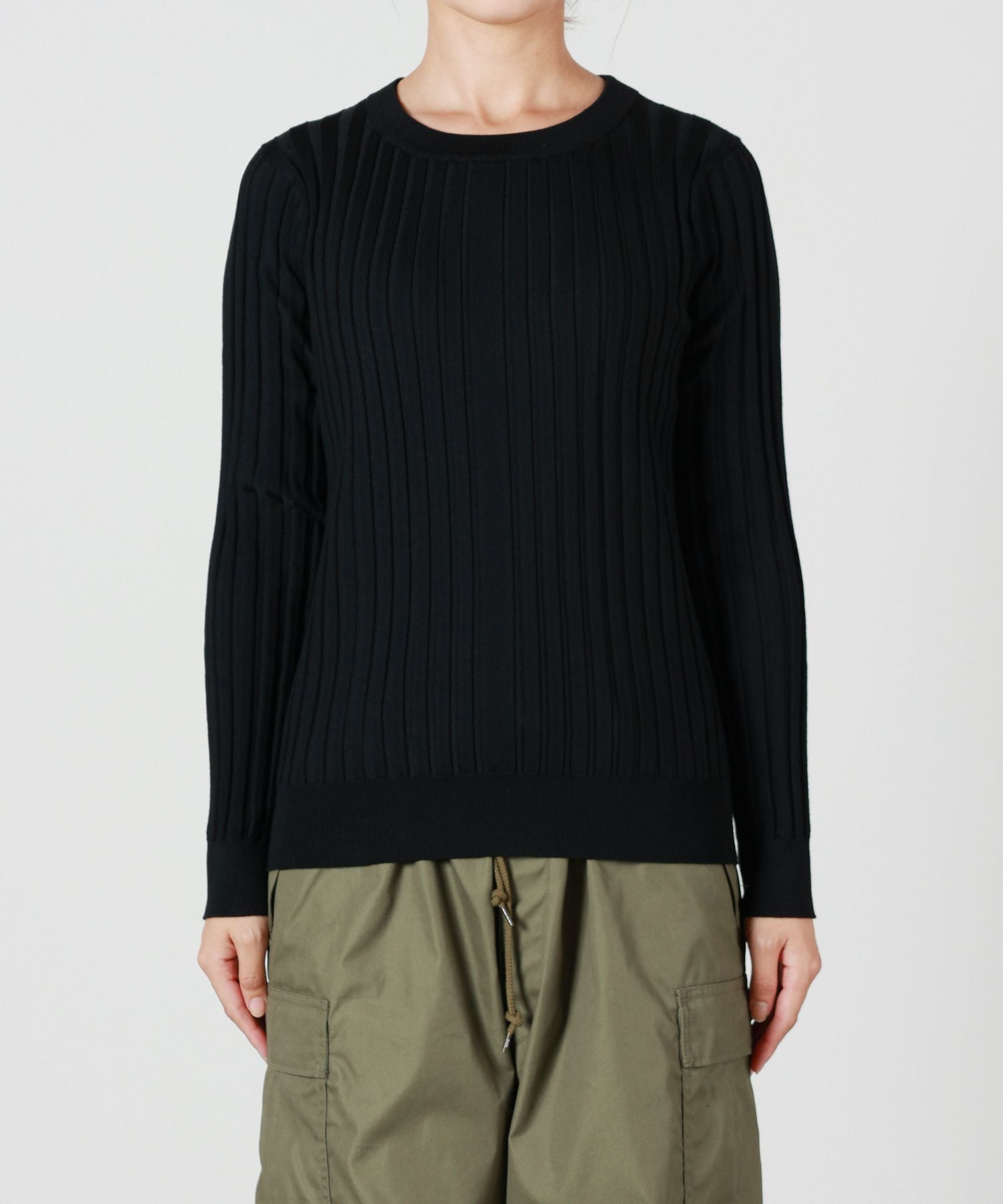 HYKE(ハイク)】 WIDE RIBBED SWEATER｜PARIGOT ONLINE（パリゴオンライン）