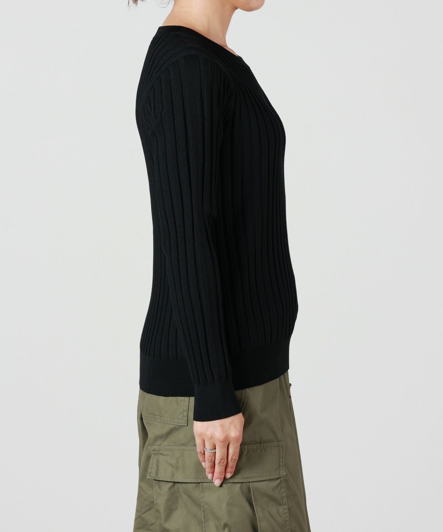 HYKE(ハイク)】 WIDE RIBBED SWEATER｜PARIGOT ONLINE（パリゴオンライン）
