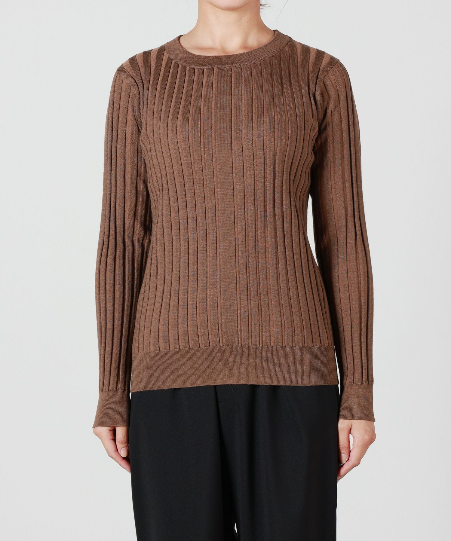 HYKE(ハイク)】 WIDE RIBBED SWEATER｜PARIGOT ONLINE（パリゴオンライン）