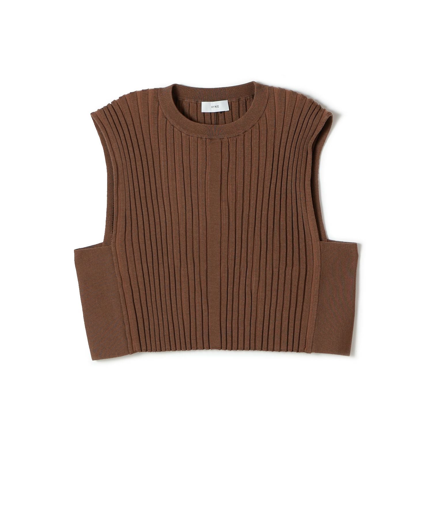 HYKE(ハイク)】 WIDE RIBBED CROPPED VEST｜PARIGOT ONLINE（パリゴ