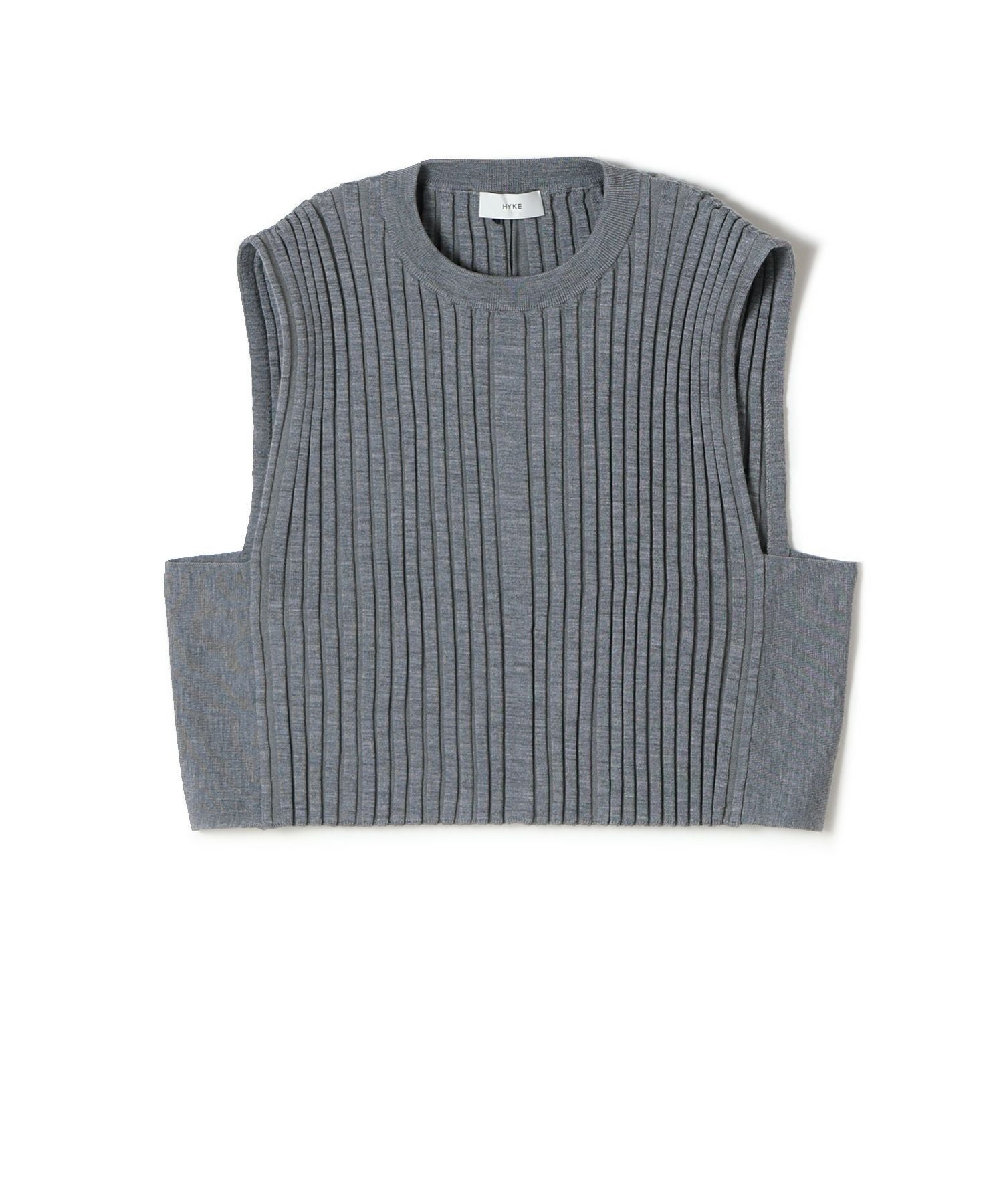 HYKE(ハイク)】 WIDE RIBBED CROPPED VEST｜PARIGOT ONLINE（パリゴ