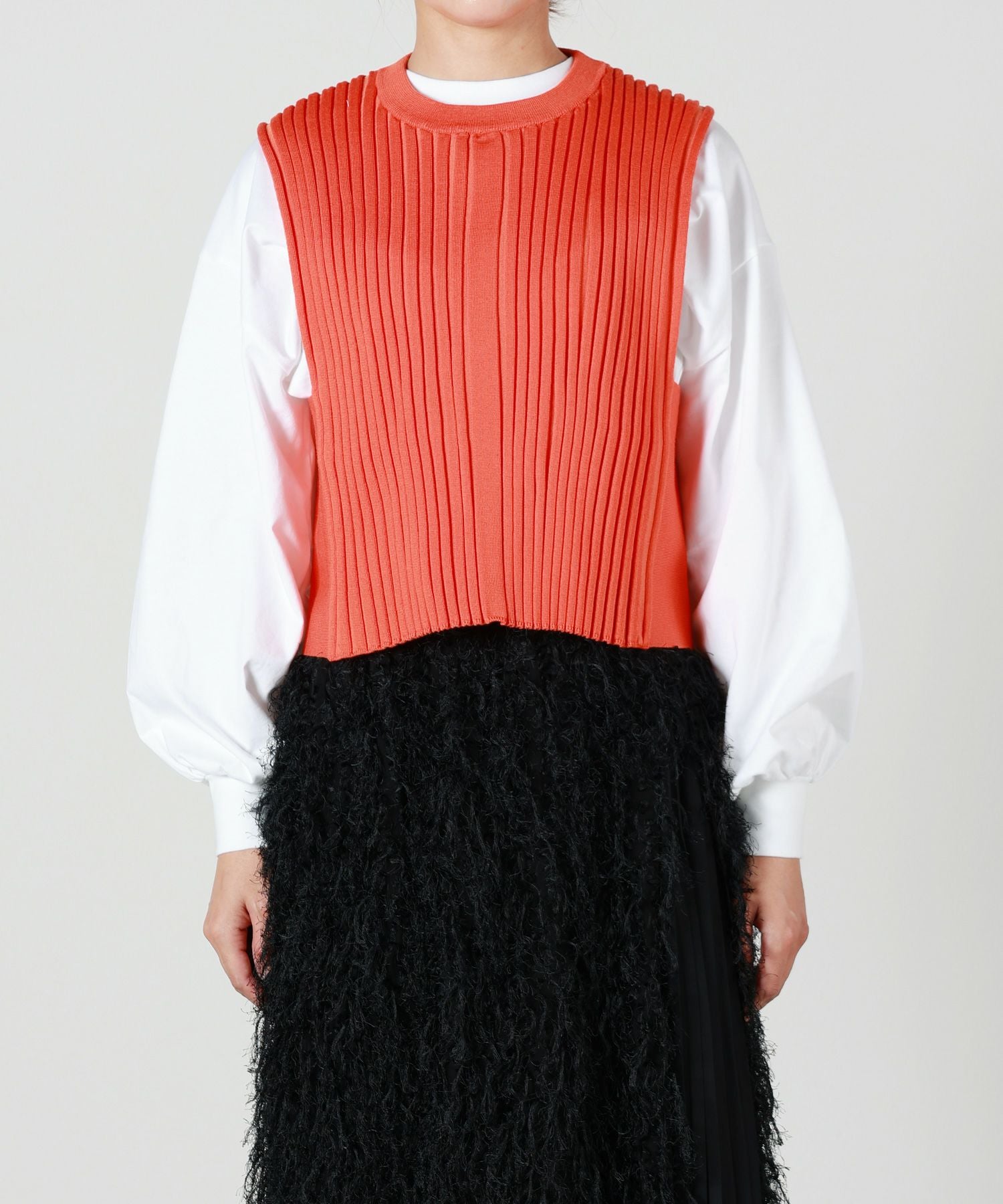 HYKE(ハイク)】 WIDE RIBBED CROPPED VEST｜PARIGOT ONLINE（パリゴ