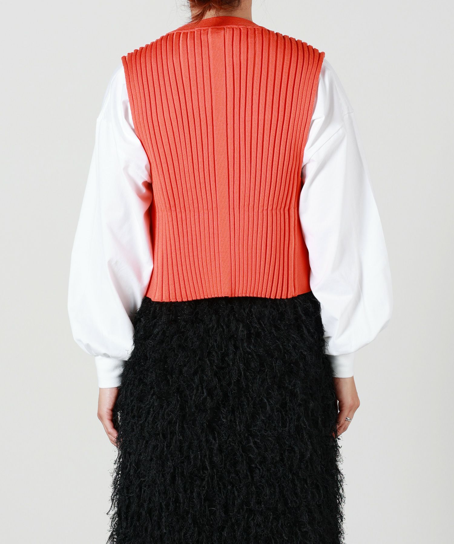 HYKE(ハイク)】 WIDE RIBBED CROPPED VEST｜PARIGOT ONLINE（パリゴ