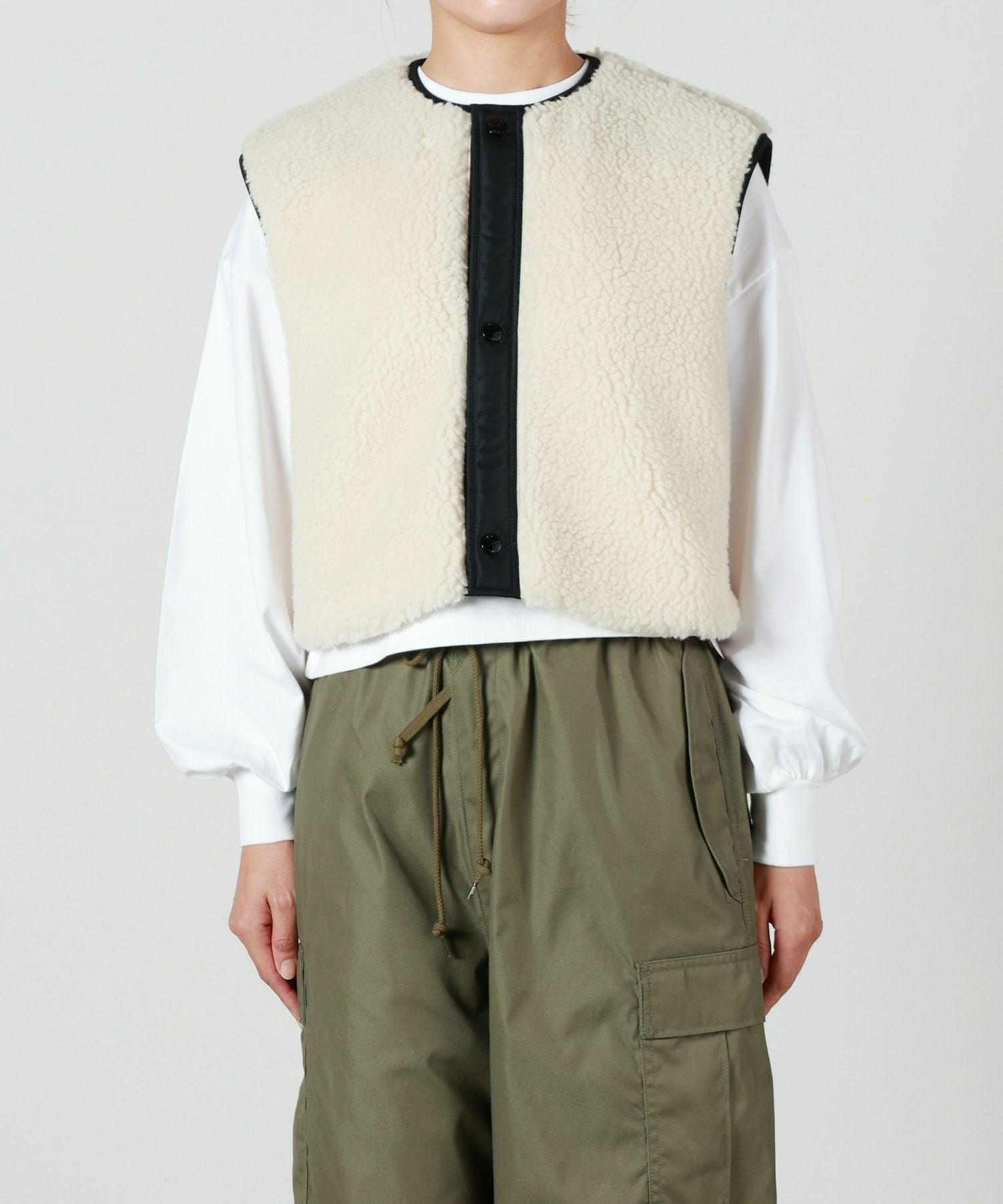 HYKE(ハイク)】 FAUX SHEARLING VEST｜PARIGOT ONLINE（パリゴオンライン）