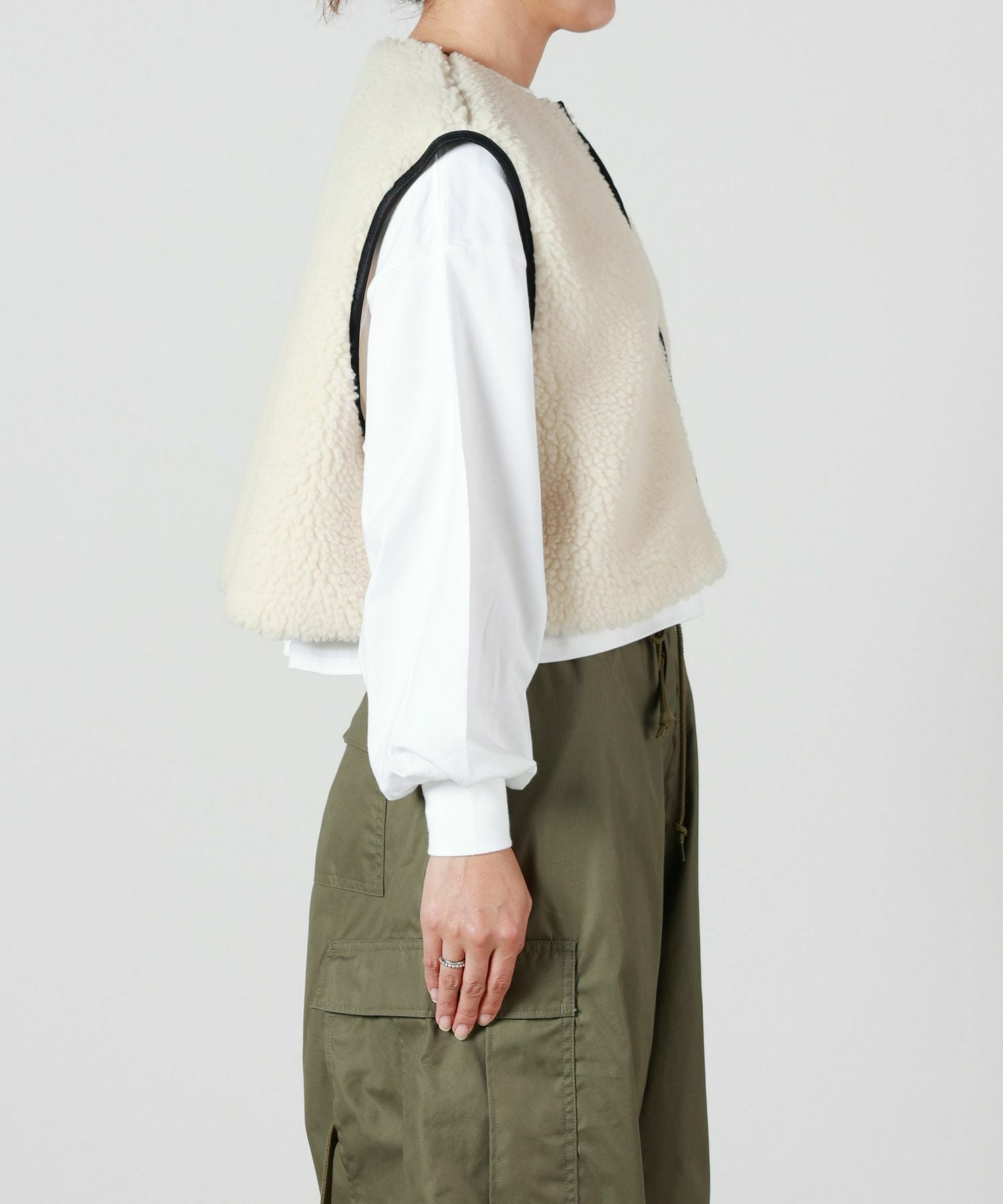 HYKE(ハイク)】 FAUX SHEARLING VEST｜PARIGOT ONLINE（パリゴオンライン）