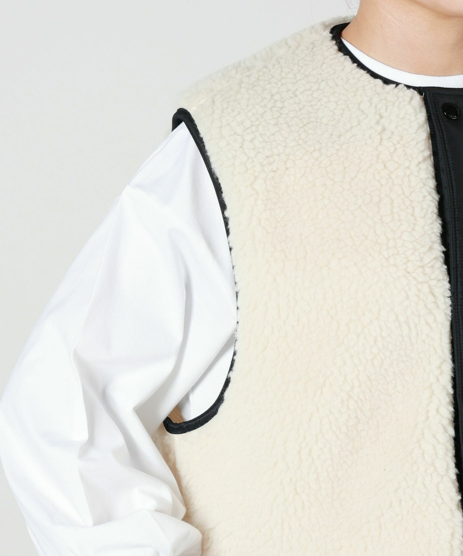 HYKE(ハイク)】 FAUX SHEARLING VEST｜PARIGOT ONLINE（パリゴオンライン）