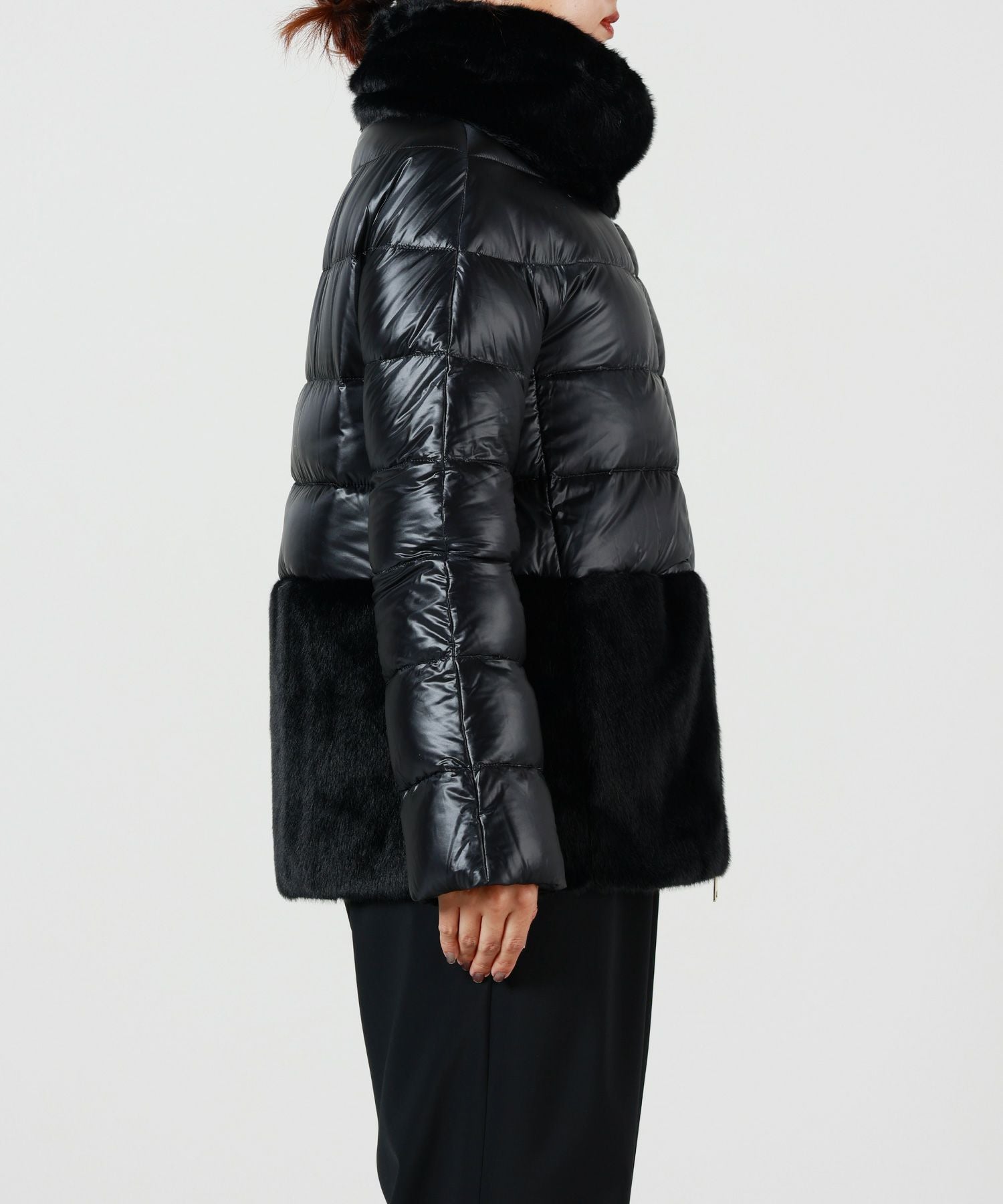 ☆極美品☆HERNO ノーカラー ダウンジャケット サイズ40 PI1231D HERNO（ヘルノ） ダウンジャケット PI001781D 12017 12017Z NYLON