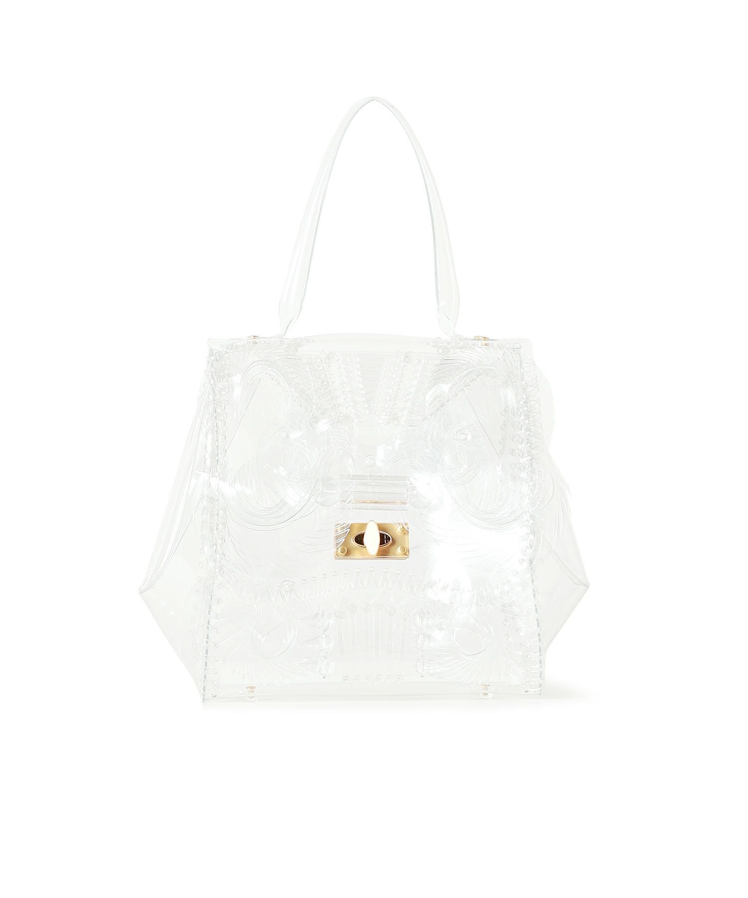 【値下げ】Mame Kurogouchi レースバッグ　ホワイト　白 Mame Kurogouchi(マメ クロゴウチ)】 Transparent Sculptural Handbag