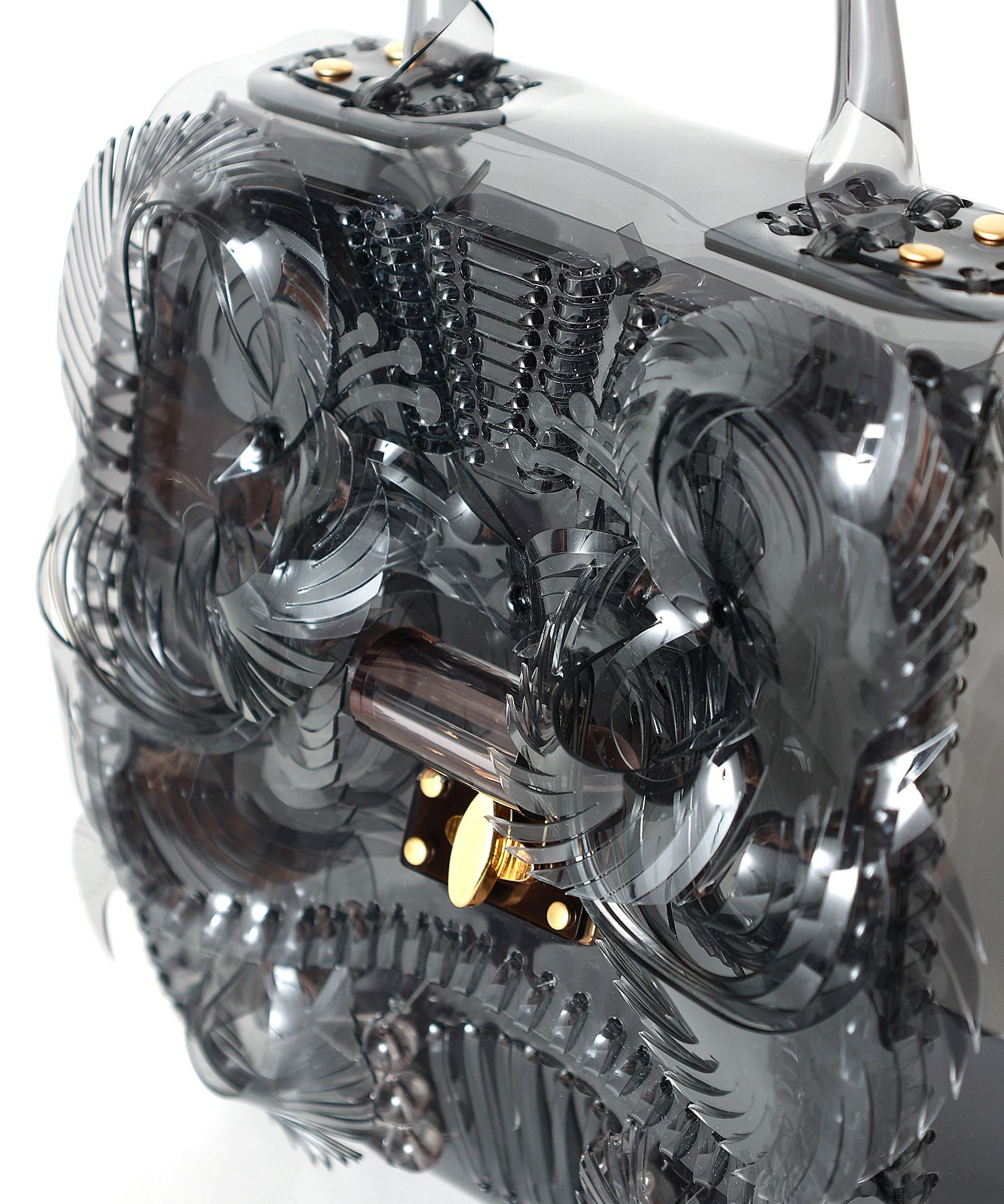 mame kurogochi クリアブラック パーティーバッグ Mame Kurogouchi / Transparent Sculptural Micro Chain Bag ( BLACK
