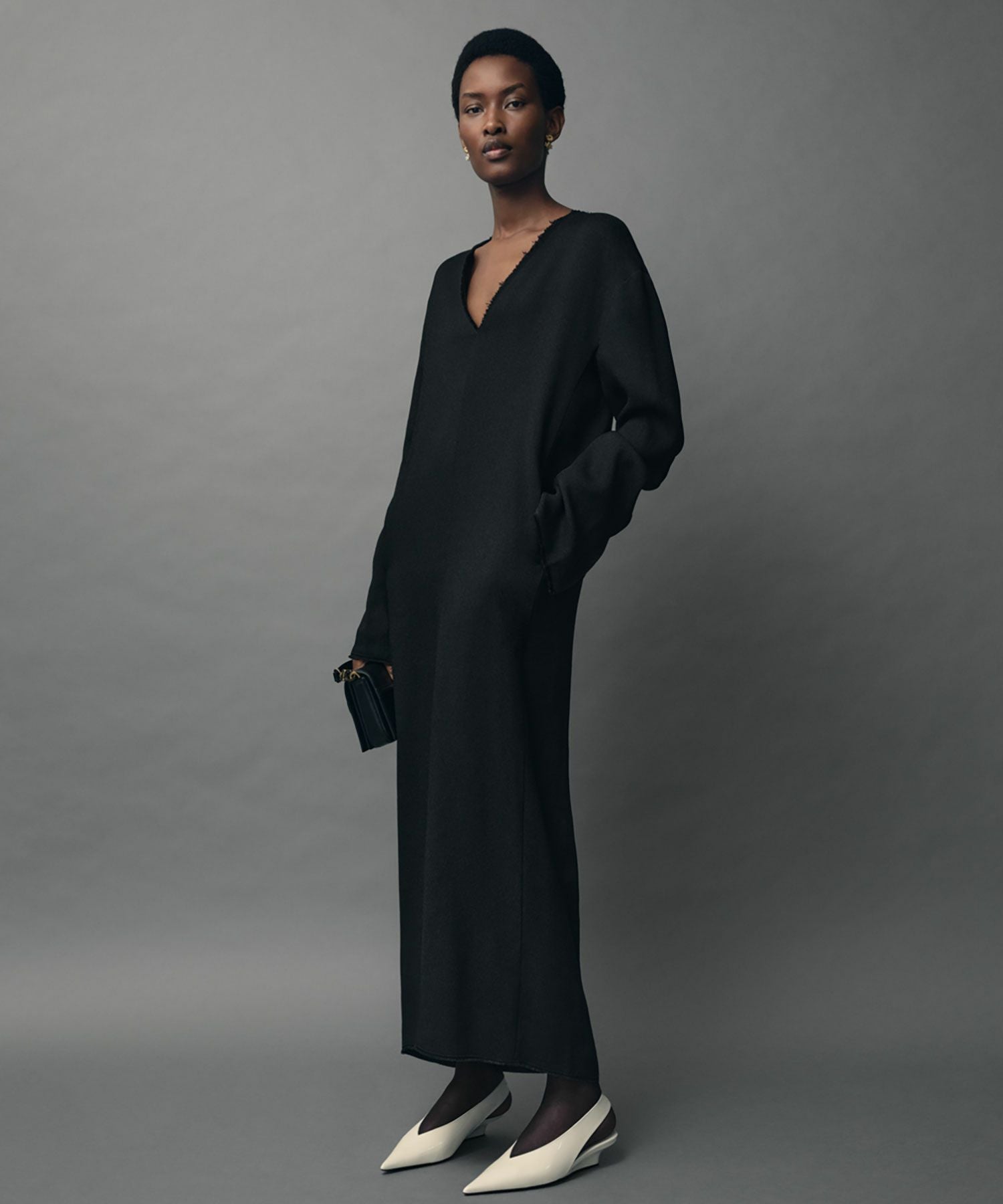 TOTEME(トーテム)】 Broad sable dress black｜PARIGOT ONLINE（パリゴ