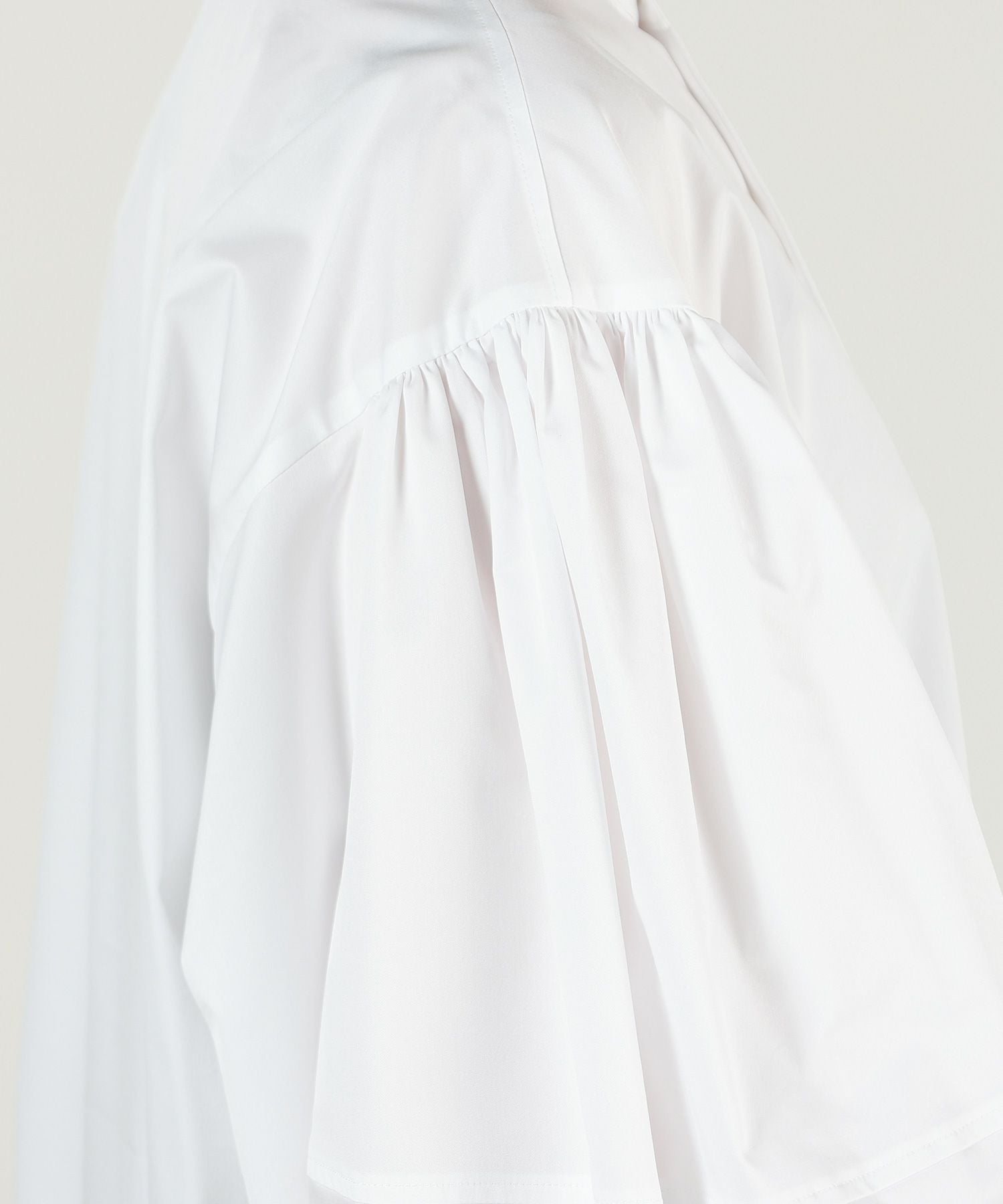 HYKE / ハイク | 2023AW | T/C BALLOON SLEEVE SHIRT ブラウス | S | ホワイト | レディース HYKE - HYKE / ハイク | 2023AW | T/C BALLOON SLEEVE SHIRT ブラウス