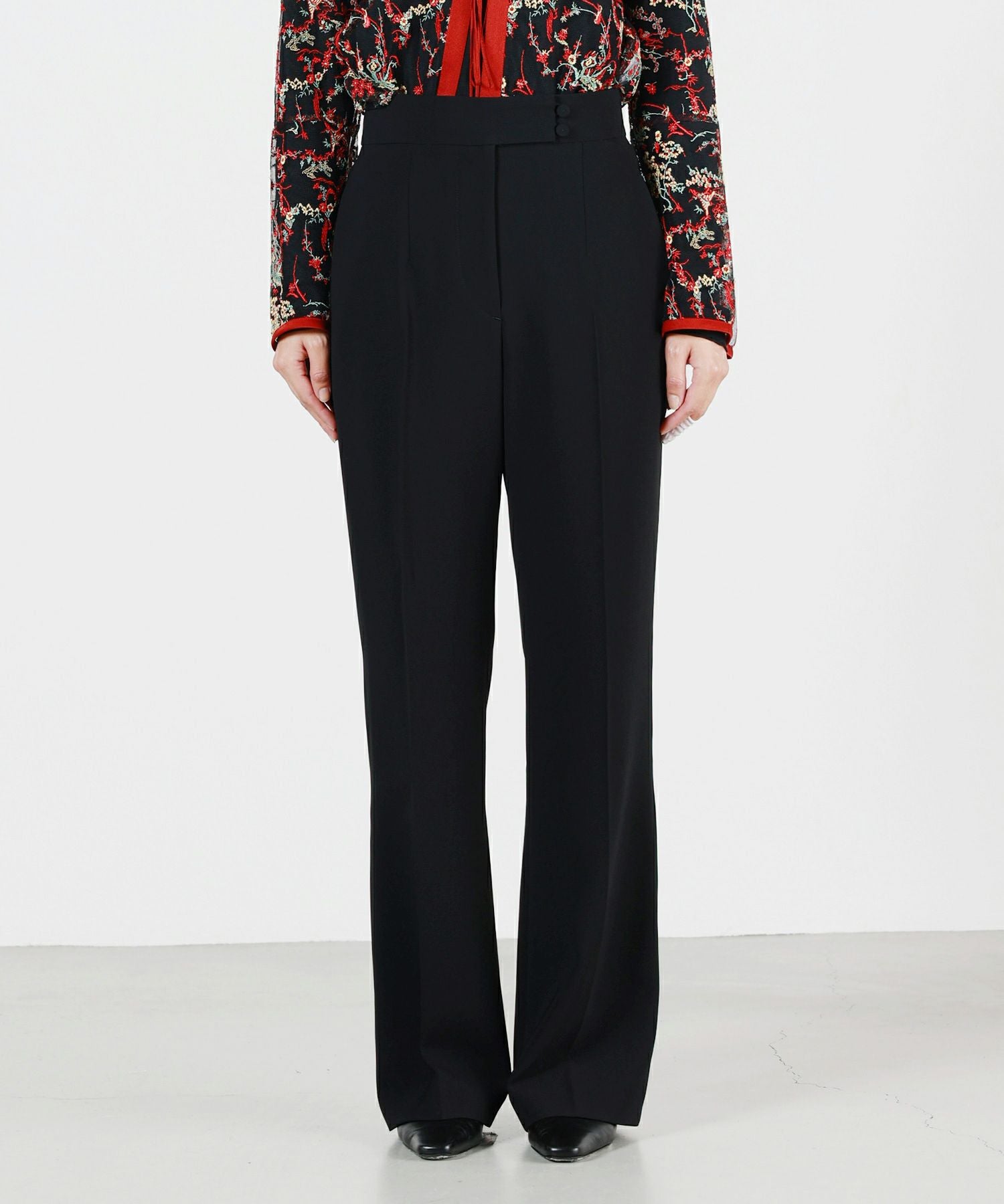 Mame Kurogouchi(マメ クロゴウチ)】 Acetate Polyester High Waisted