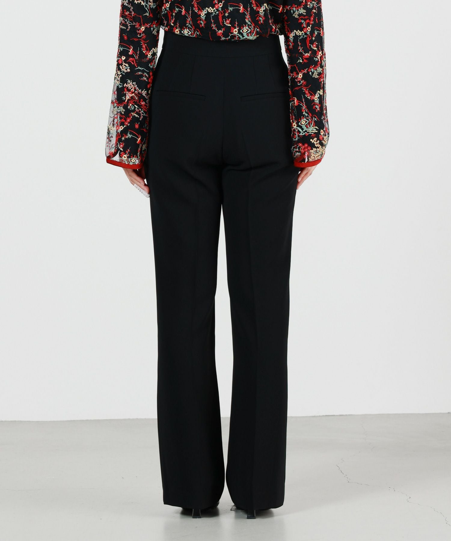 Mame Kurogouchi(マメ クロゴウチ)】 Acetate Polyester High Waisted