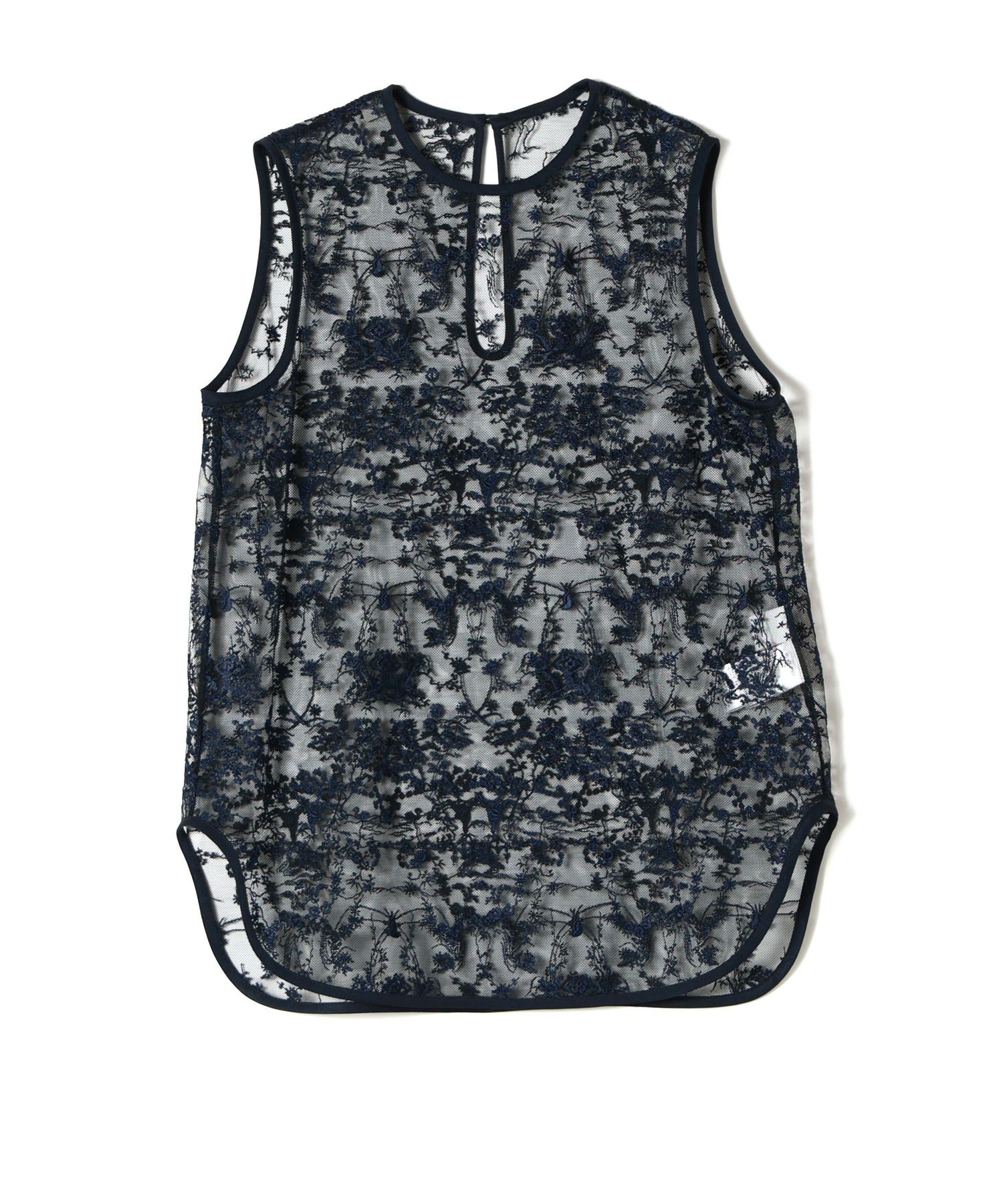 Mame Kurogouchi(マメ クロゴウチ)】 Floral Lace Sleeveless Top