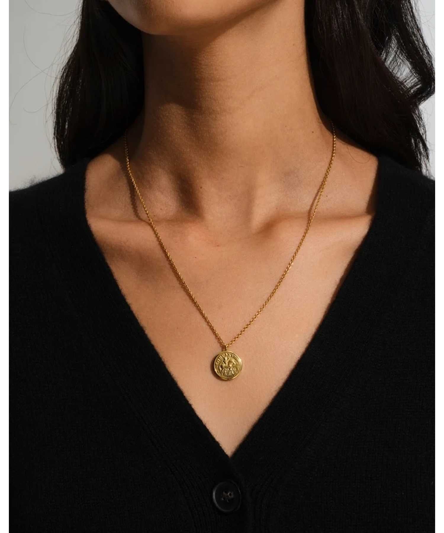 アクセサリー TOMWOOD Coin Pendant Gold TOM WOOD(トムウッド)】 Coin Pendant Gold ネックレス(20.5)｜PARIGOT