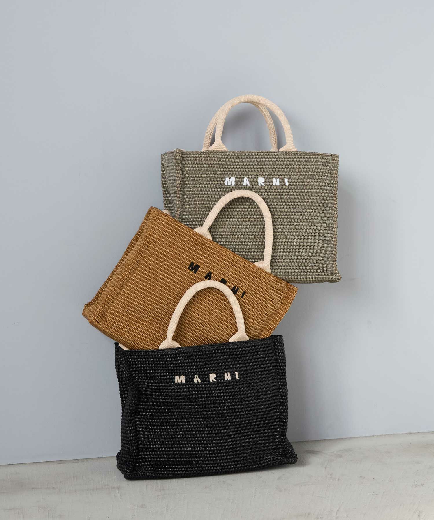 MARNI(マルニ)】 ラフィアエフェクトトートバッグスモール｜PARIGOT