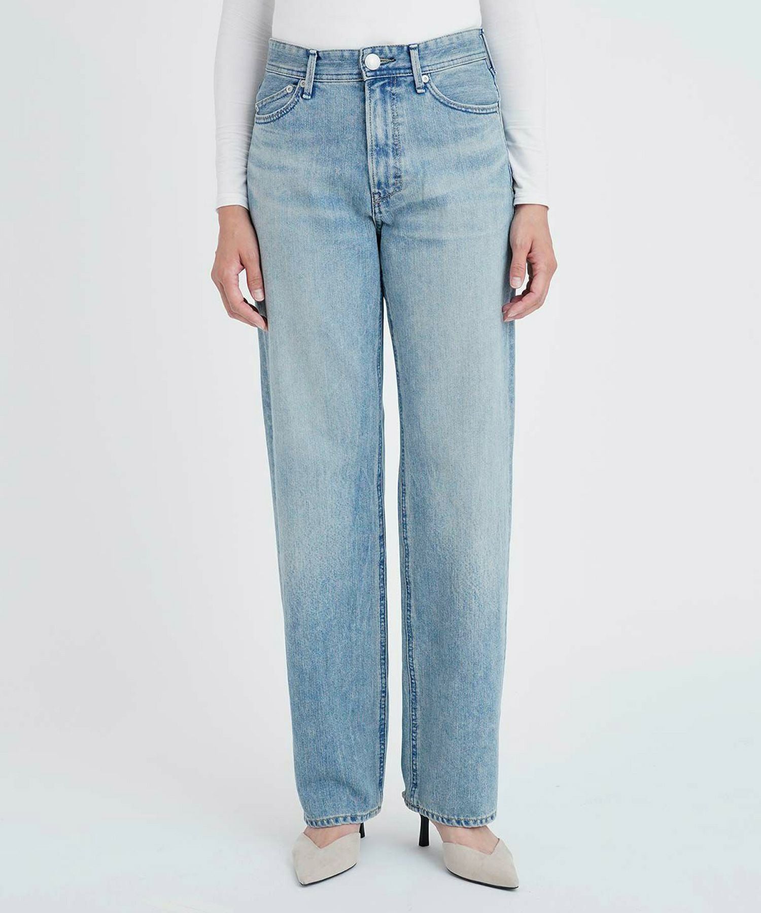 YANUK(ヤヌーク)】 Low Rise Trick Denim ボーイズストレートLEA