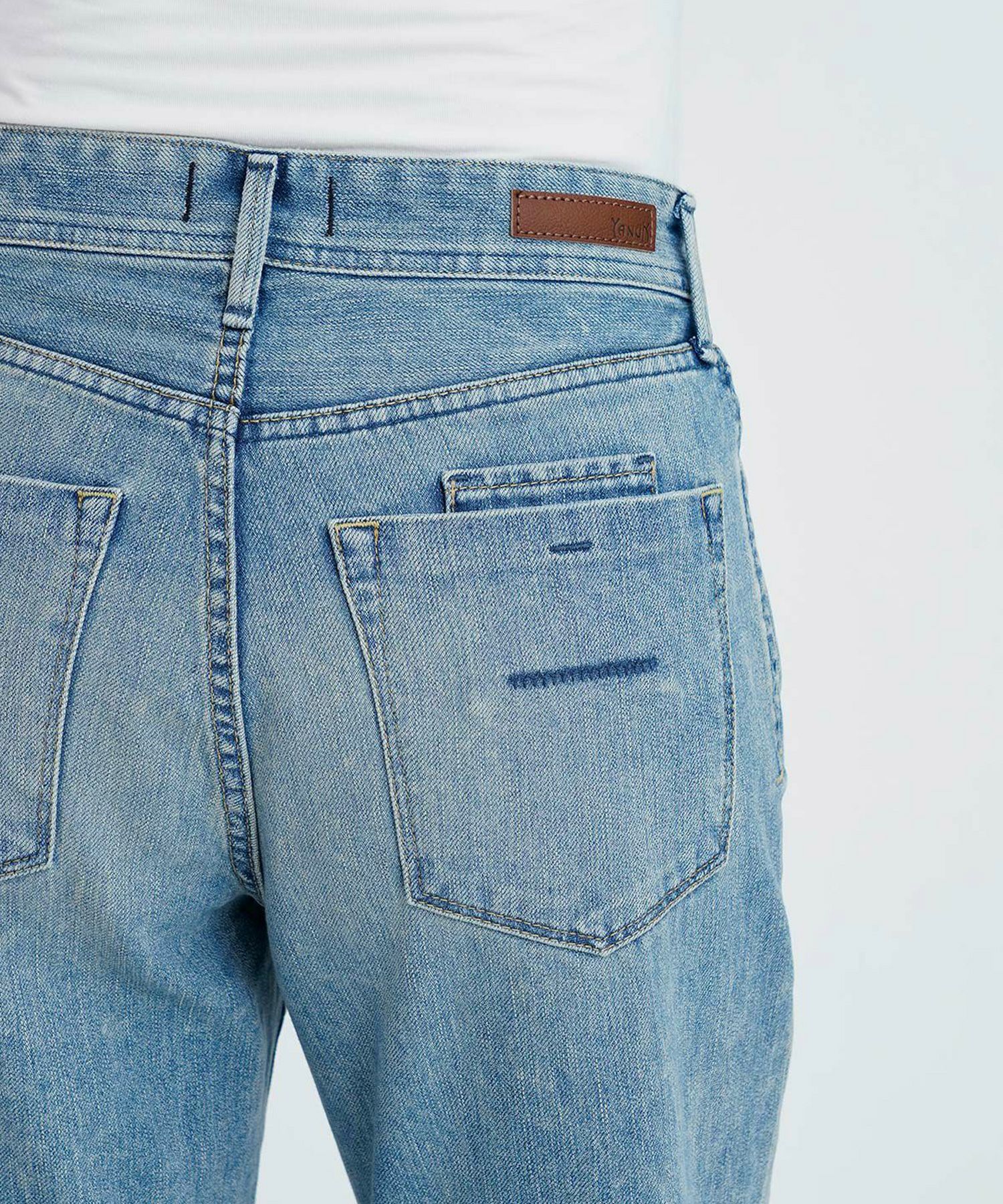 YANUK(ヤヌーク)】 Low Rise Trick Denim ボーイズストレートLEA