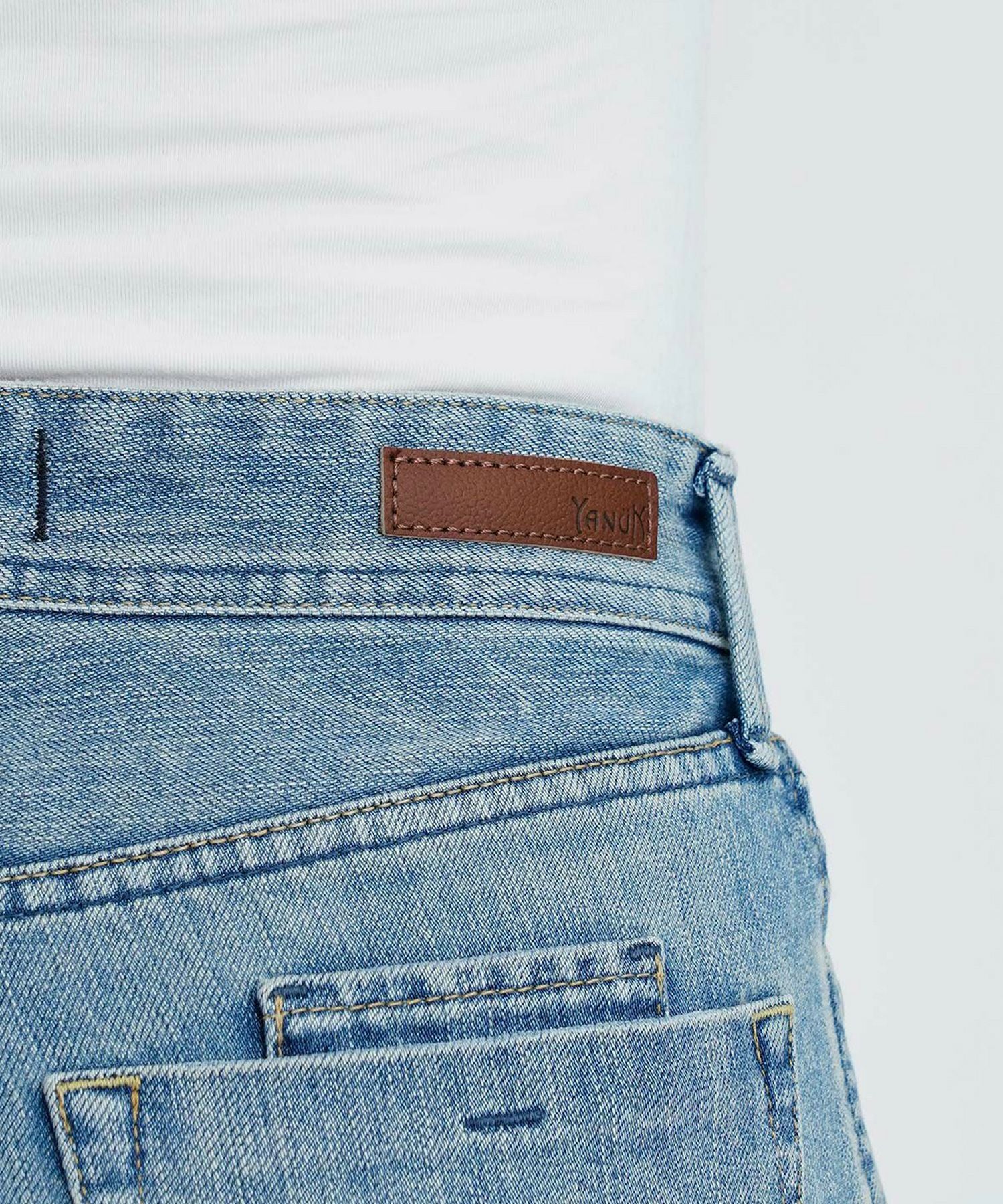 YANUK(ヤヌーク)】 Low Rise Trick Denim ボーイズストレートLEA