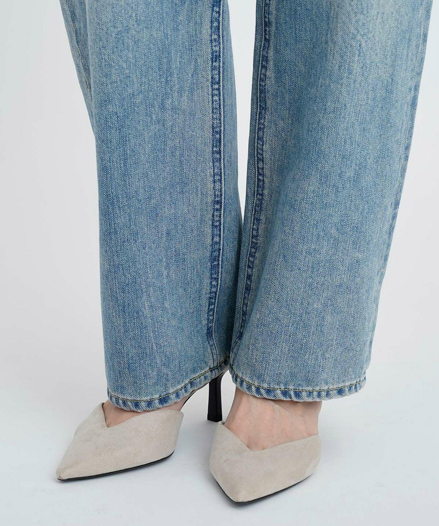 YANUK(ヤヌーク)】 Low Rise Trick Denim ボーイズストレートLEA