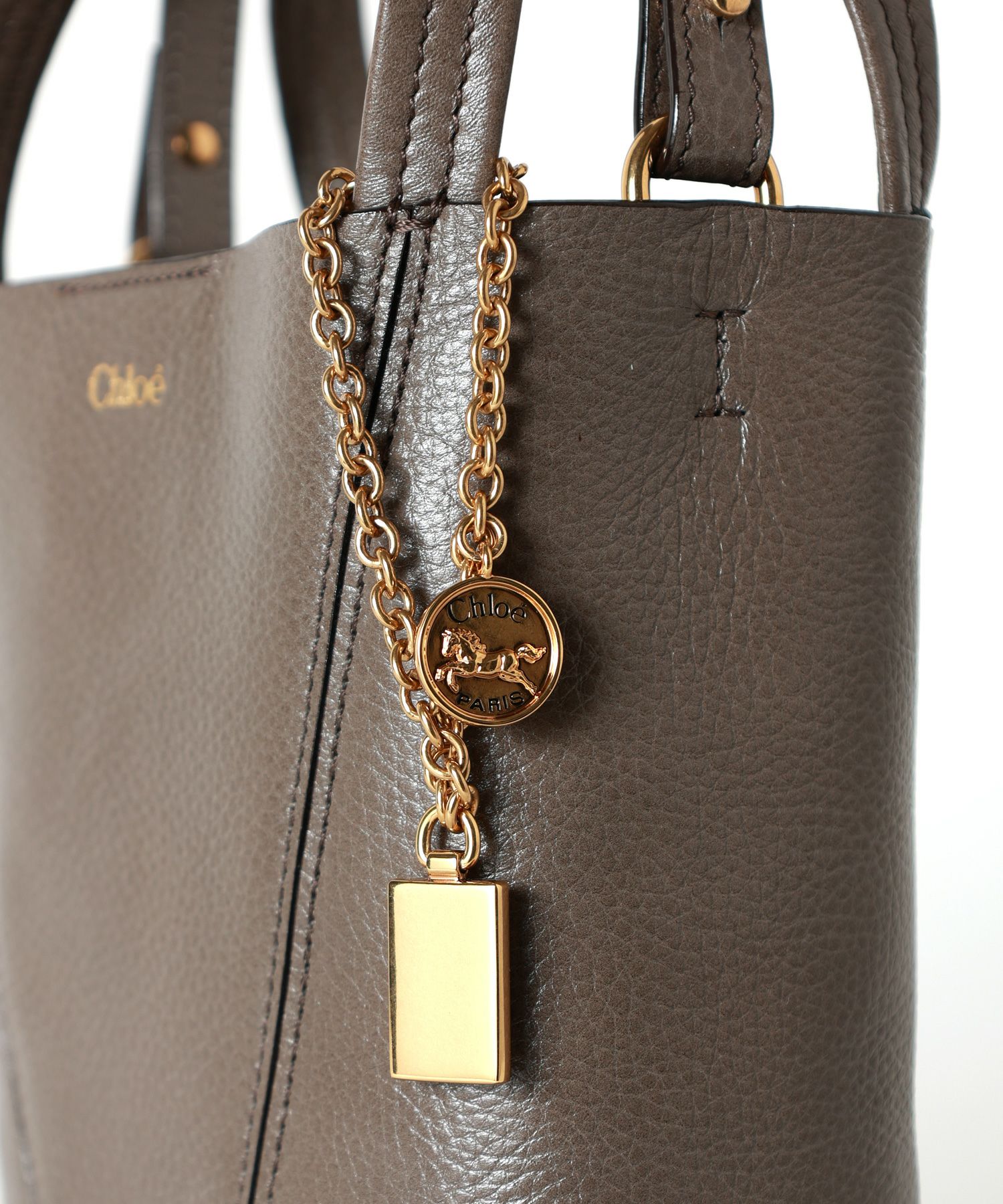 Chloe(クロエ)】 グレインレザー製 CHLOE SPINスモールトートバッグ