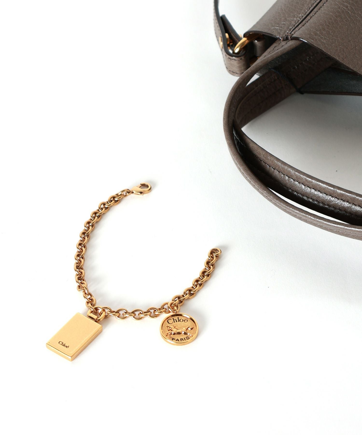 Chloe(クロエ)】 グレインレザー製 CHLOE SPINスモールトートバッグ