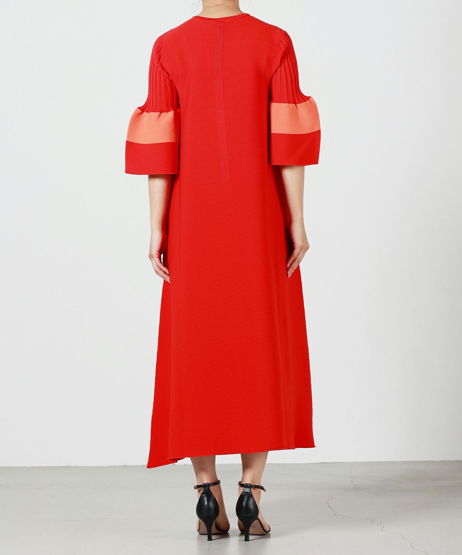 CFCL(シーエフシーエル)】 POTTERY SHORT BELL SLEEVE FLARE DRESS