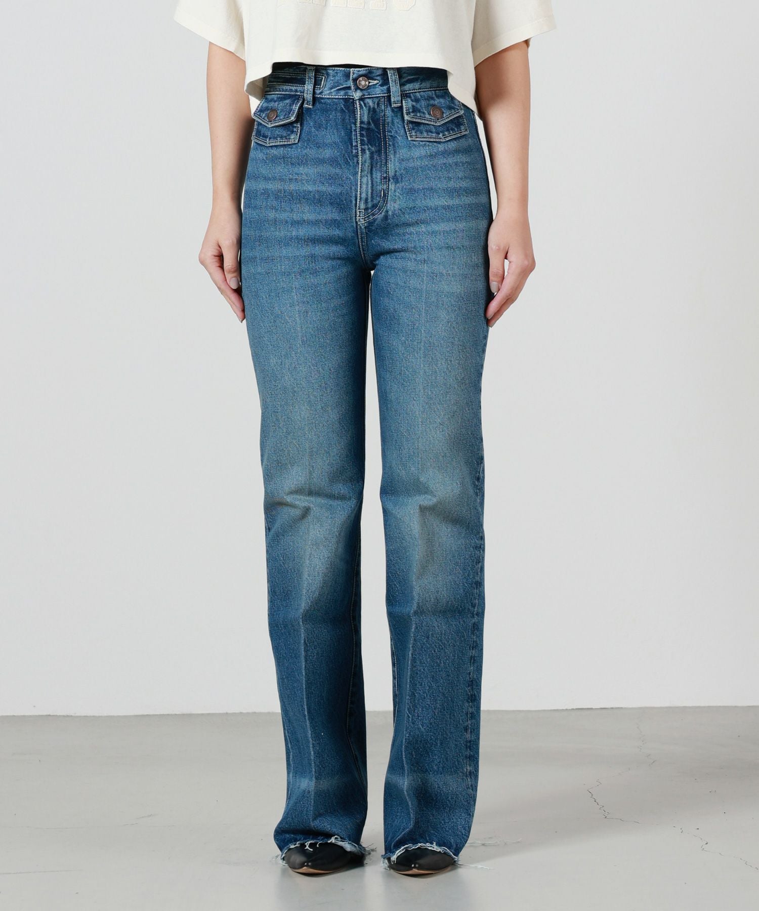 Chloe(クロエ)】 デニム製ハイライズ フレア ジーンズ｜PARIGOT ONLINE
