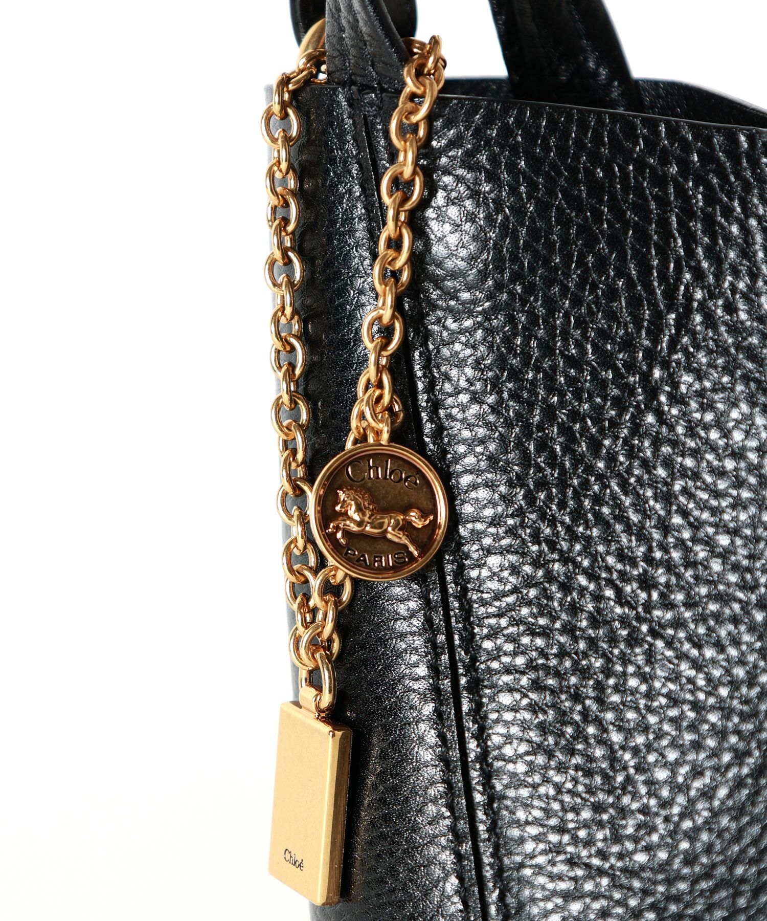 クロエ　Chloe メタリック　パーティバッグ Chloē/クロエ通販 | グレインレザー製 CHLOÉ SPINスモールトートバッグ