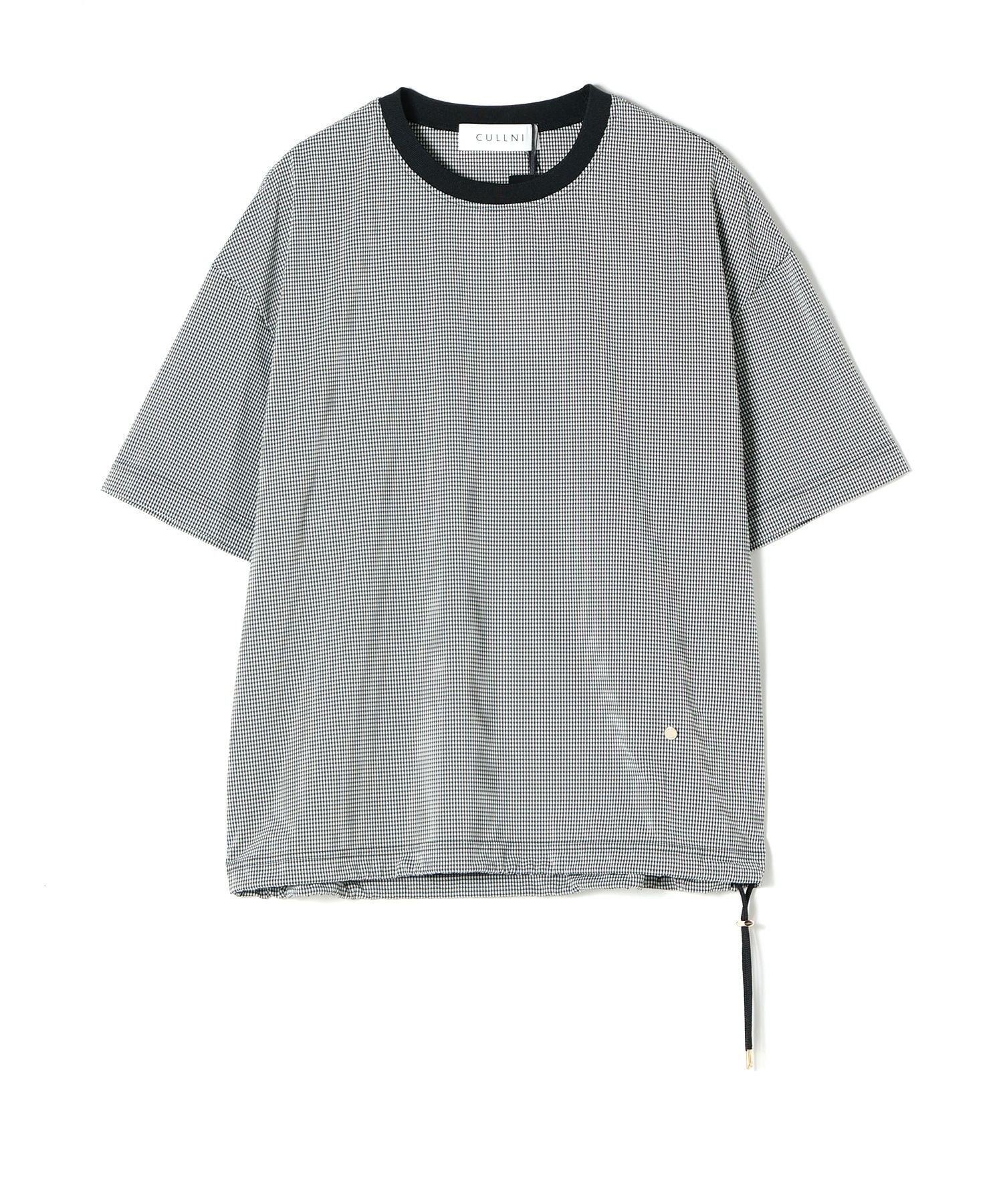 CULLNI(クルニ)】 Sheer Check Cloth Drawstring Pullover｜PARIGOT